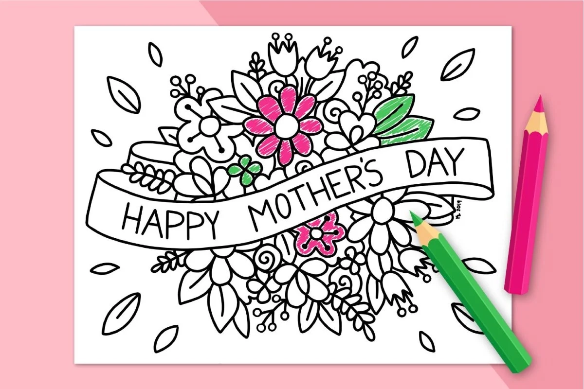 free mothers day pictures to color