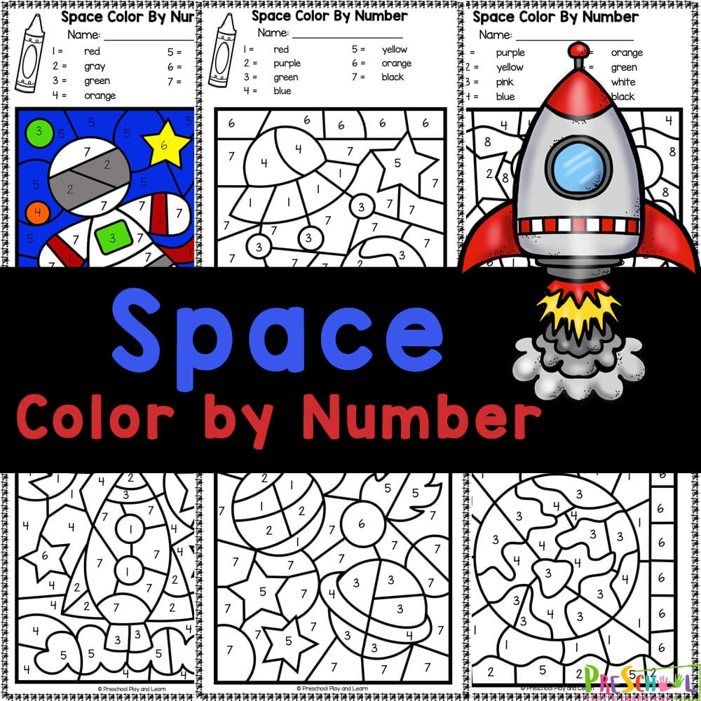 color by number space