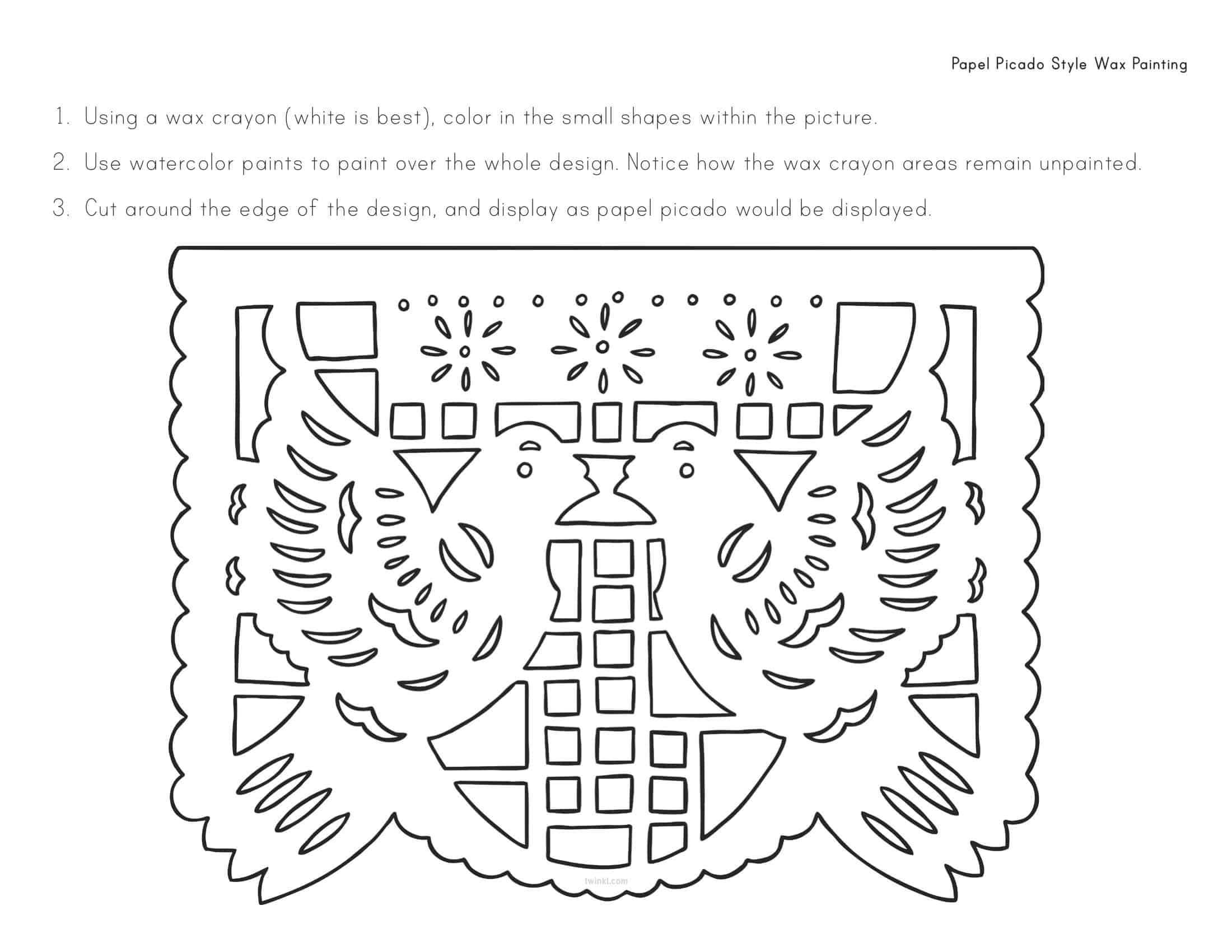 Free Printable Papel Picado Templates Mexican Banner PDF 