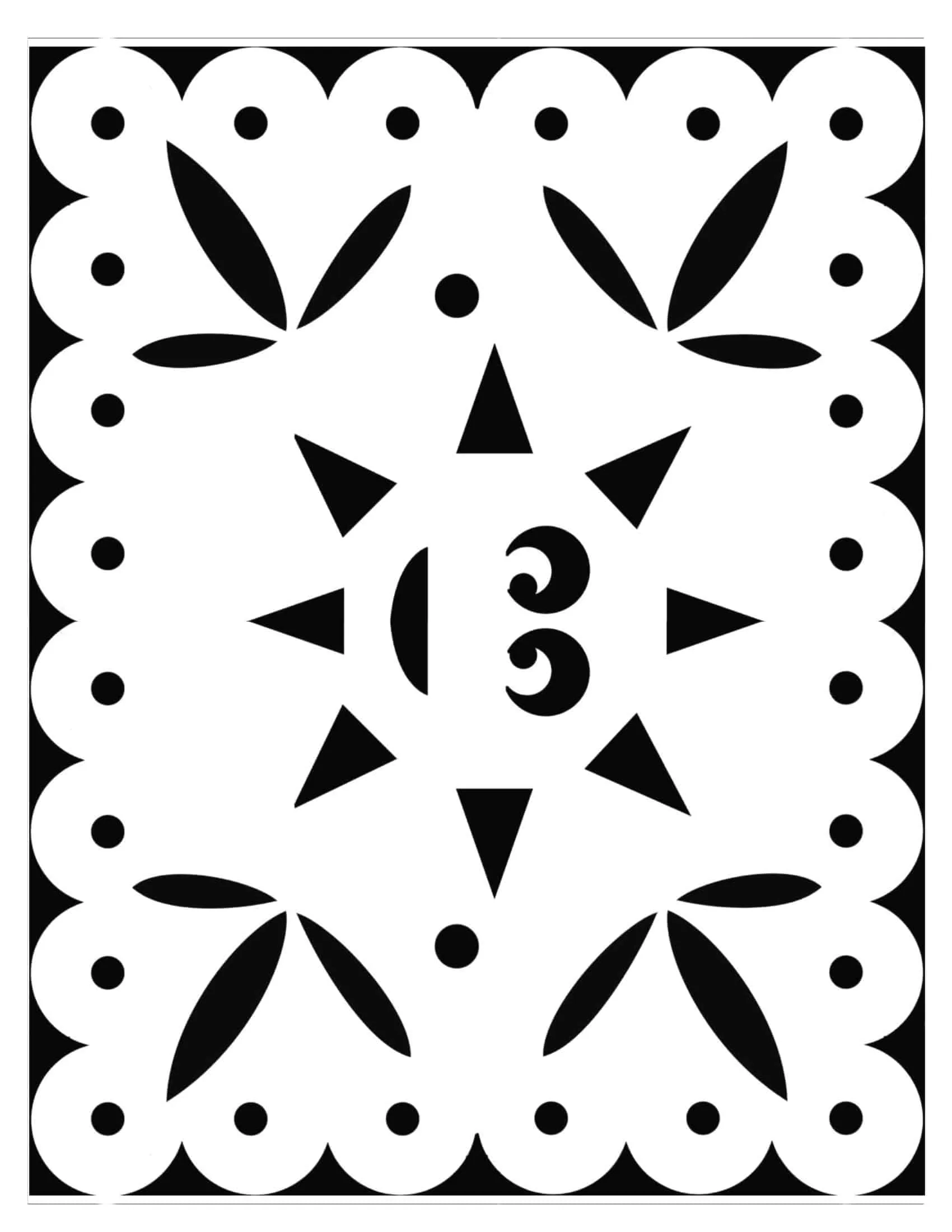 Free Printable Papel Picado Templates Mexican Banner PDF 