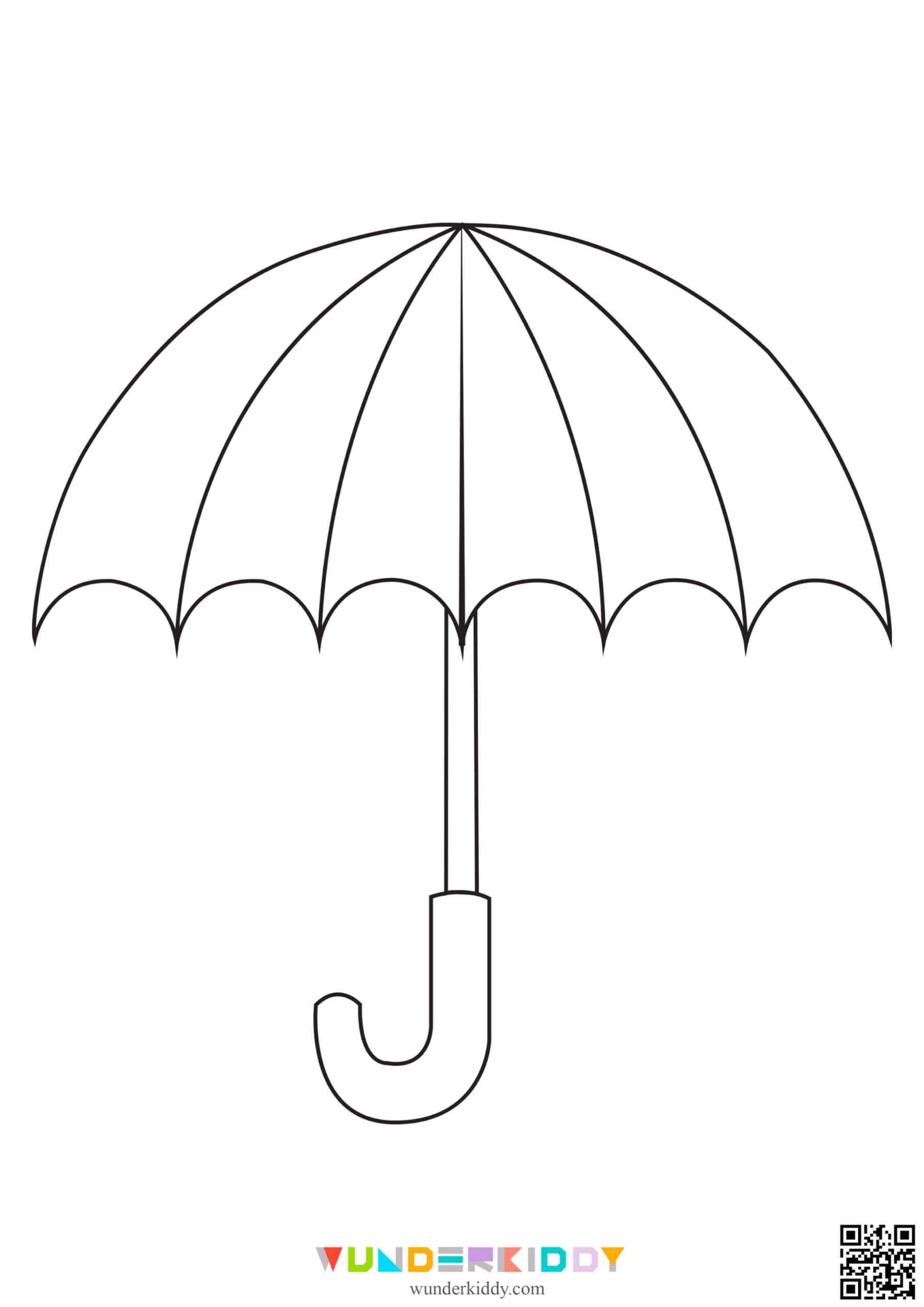 Free Printable Spring Umbrella Coloring Pages For Preschool