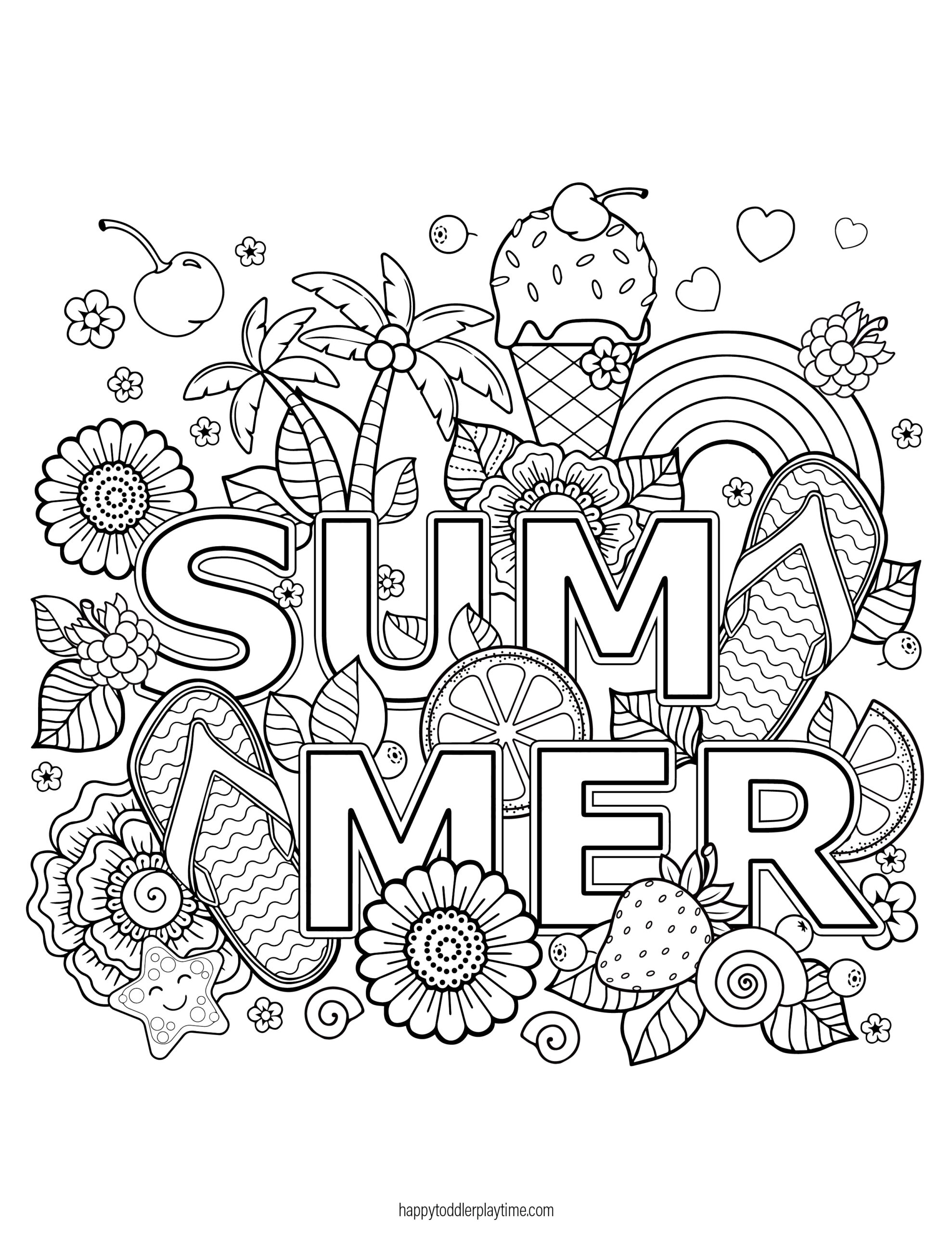 Free Printable Summer Colouring Pages For Kids Happy Toddler Playtime