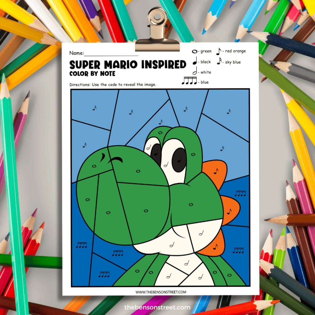 mario color by number