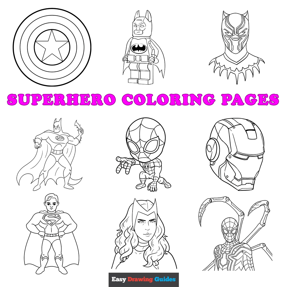 super hero coloring book pages