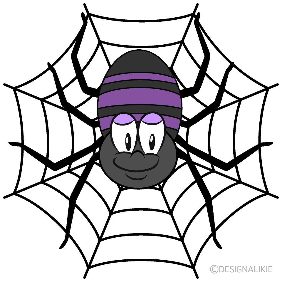 Free Spider Web Cartoon Character Clipart Charatoon