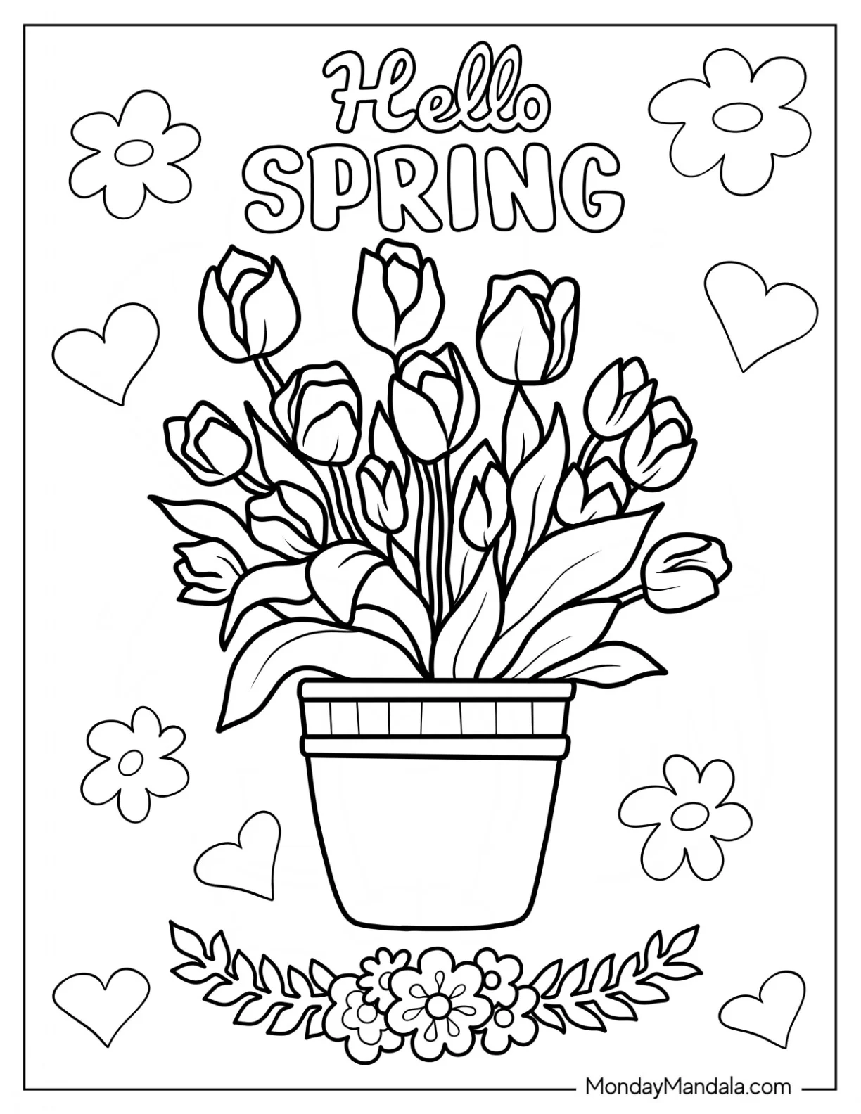 free printable spring coloring pages