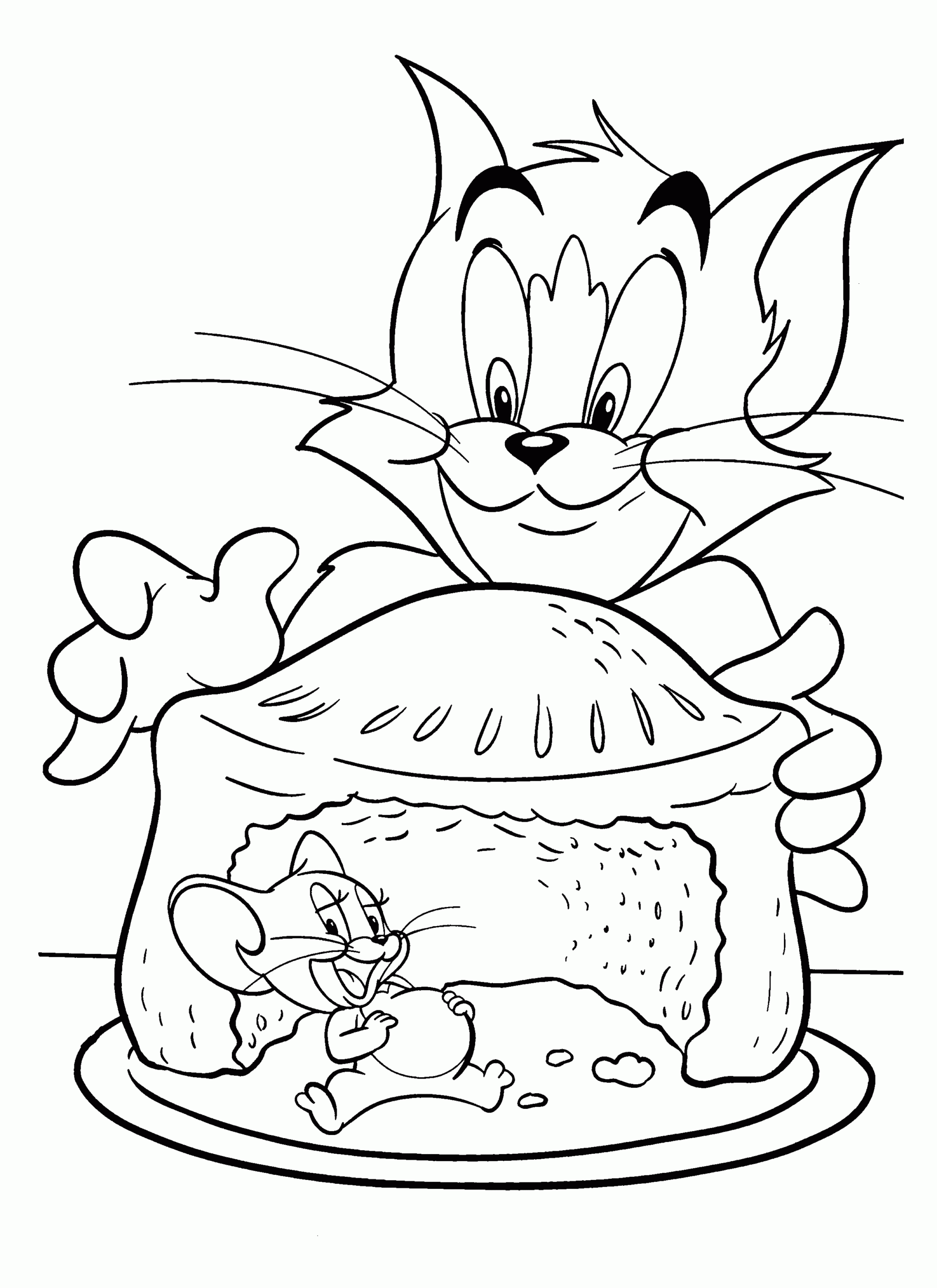Free Tom And Jerry Coloring Page To Print Tom And Jerry Coloring Pages