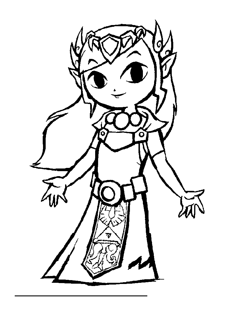 Free Zelda Drawing To Print And Color Zelda Coloring Pages