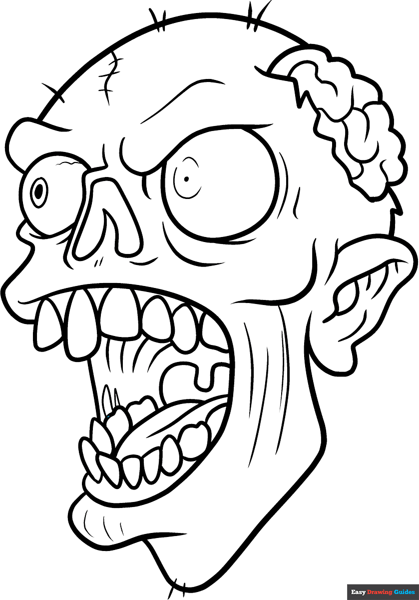 coloring pages of zombies