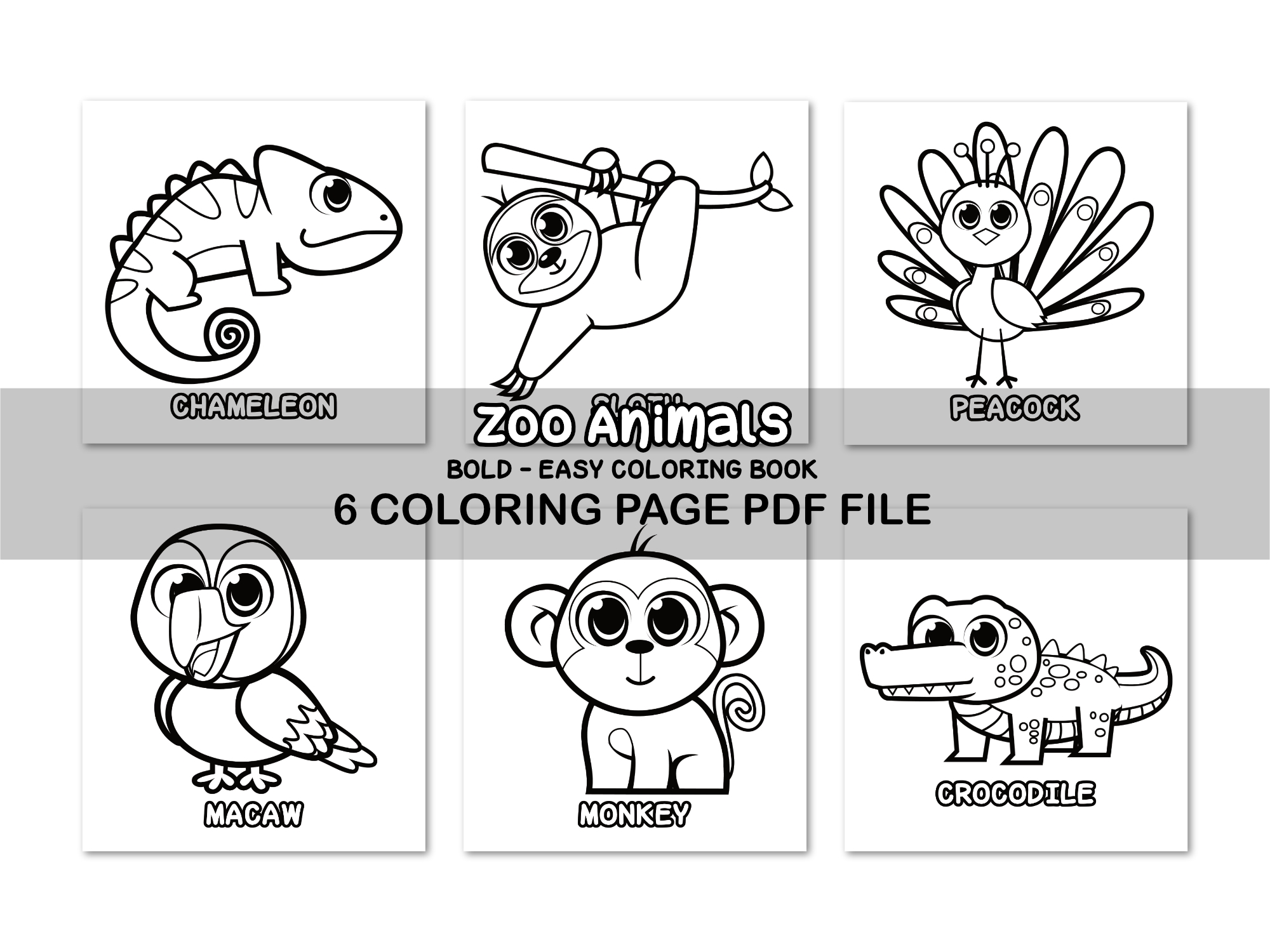 zoo animals coloring pages pdf