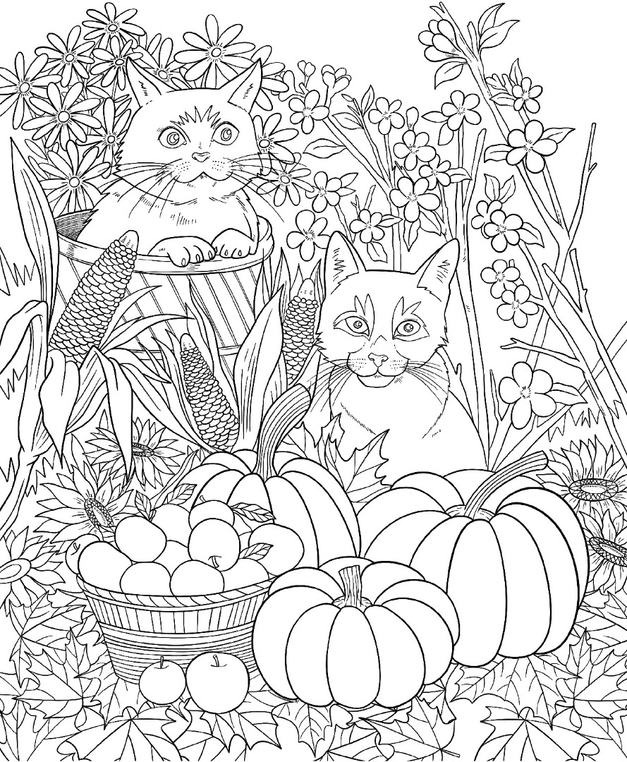 autumn adult coloring pages
