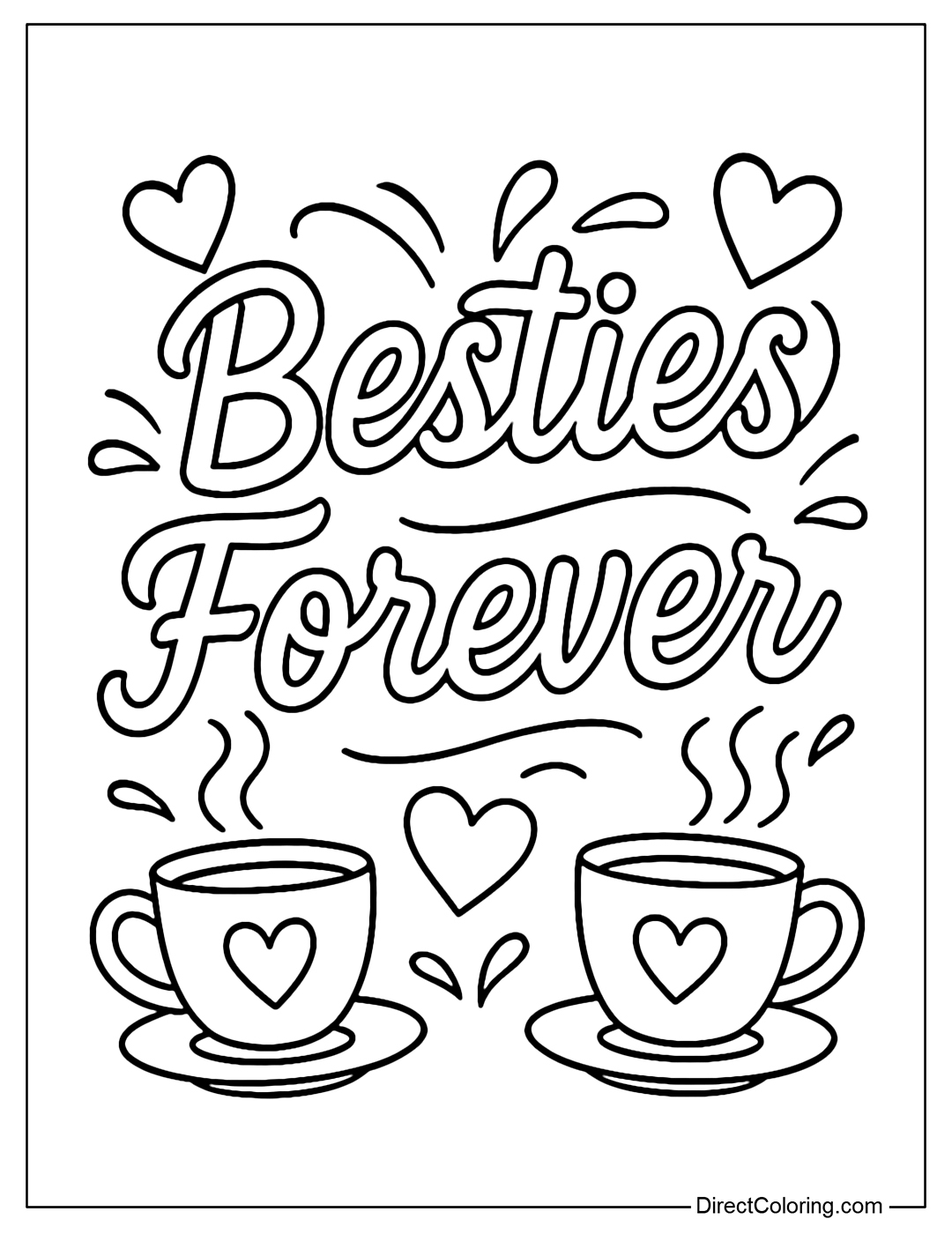 Friendship Day Coloring Pages Free PDF To Download And Print