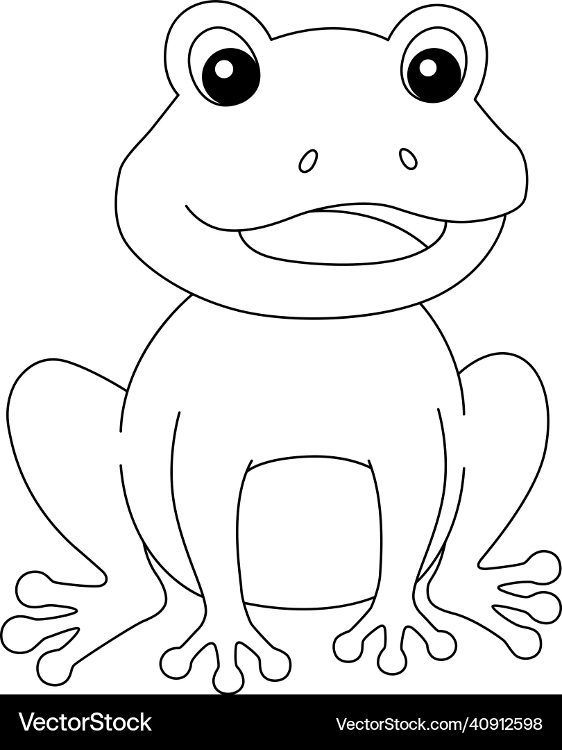 Frog Coloring Page Isolated For Kids Royalty Free Vector VectorStock Frog Coloring Page Isolated For Kids Royalty Free Vector VectorStock