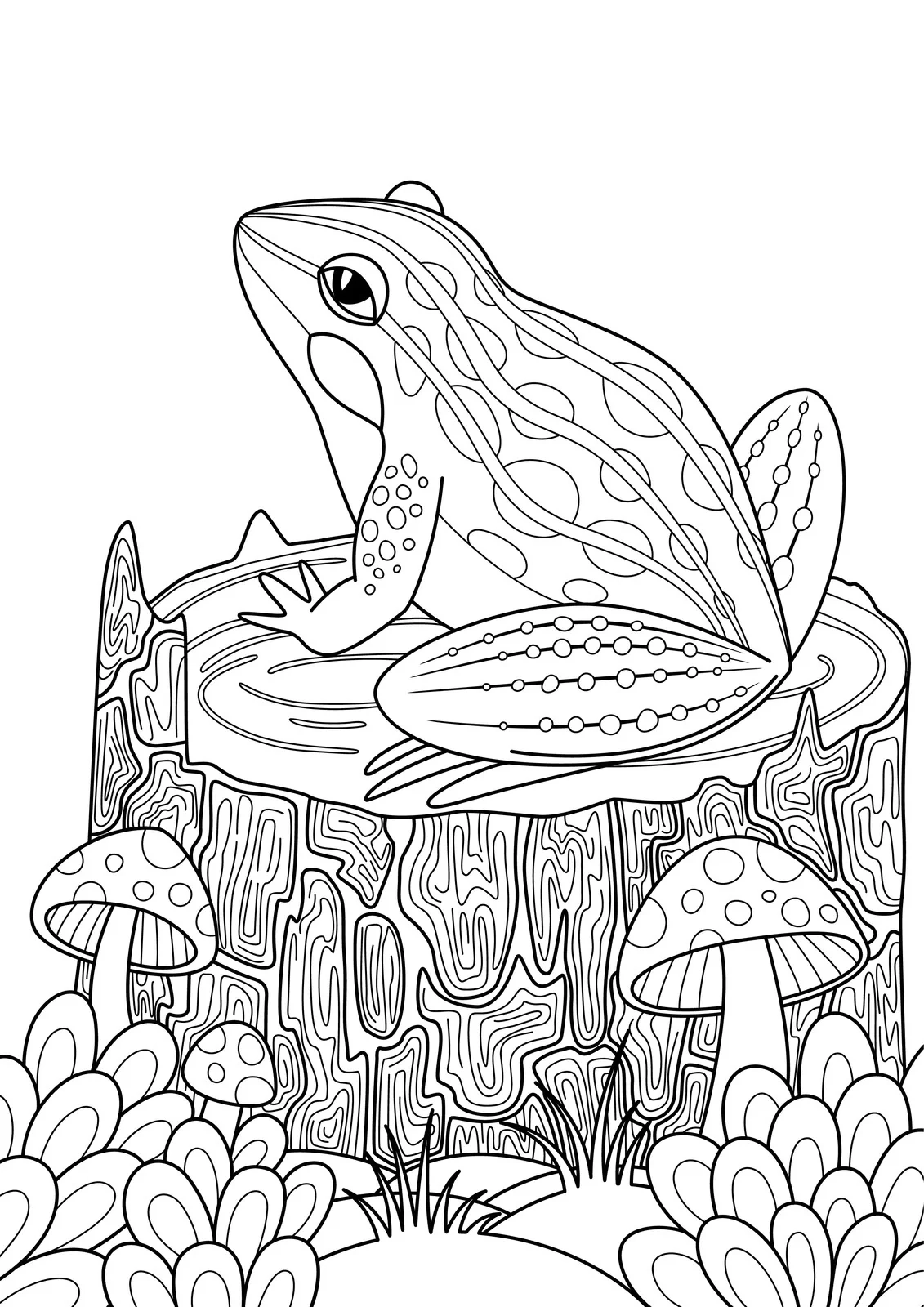Frogs Delightful Decorative Frogs Toads PDF Coloring Book Rachel Mintz Coloring Books