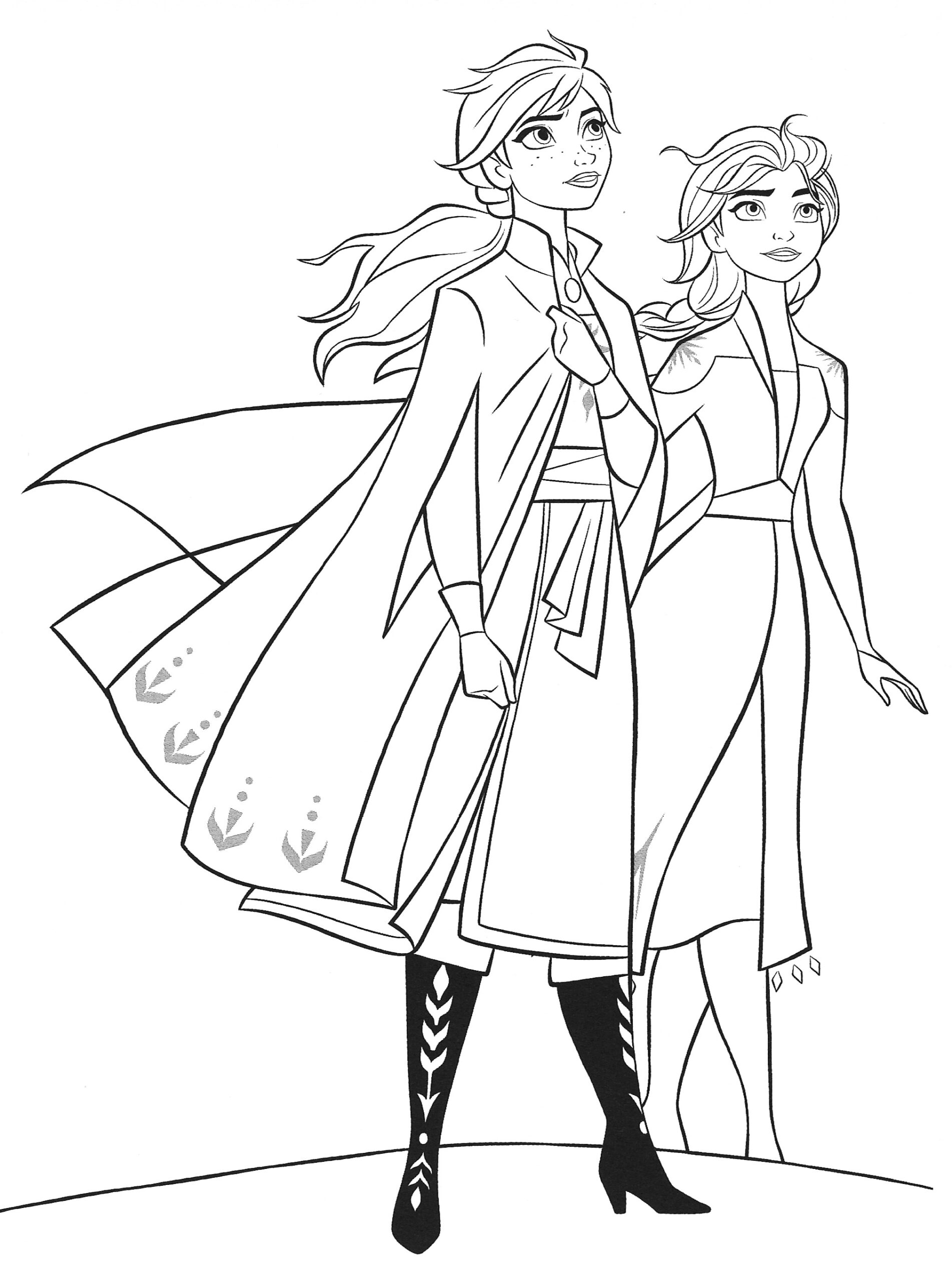 frozen elsa and anna coloring pages