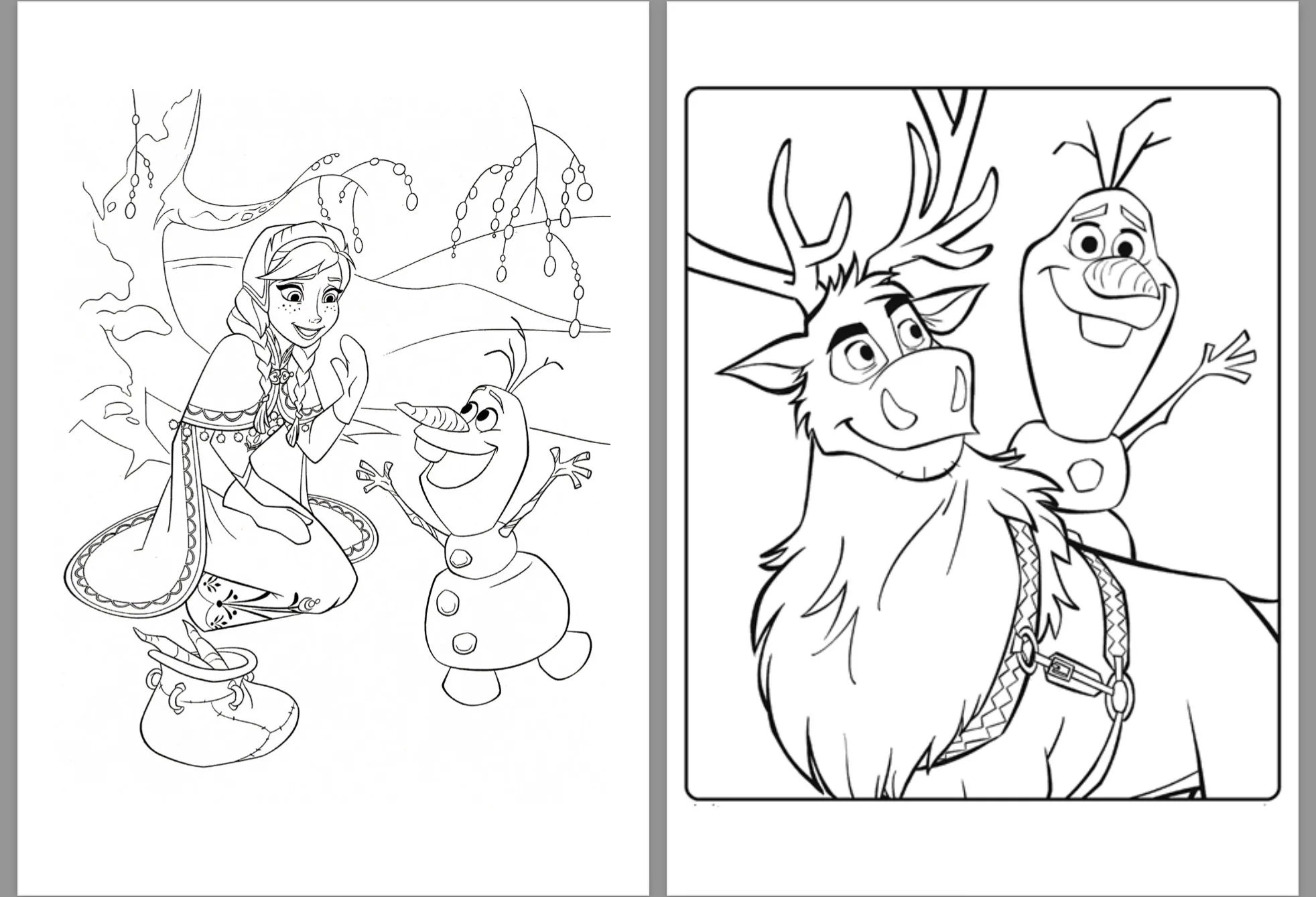 Frozen Coloring Book Anna Elsa Olaf 15 Pages printable PDF Etsy Frozen Coloring Book Anna Elsa Olaf 15 Pages printable PDF Etsy
