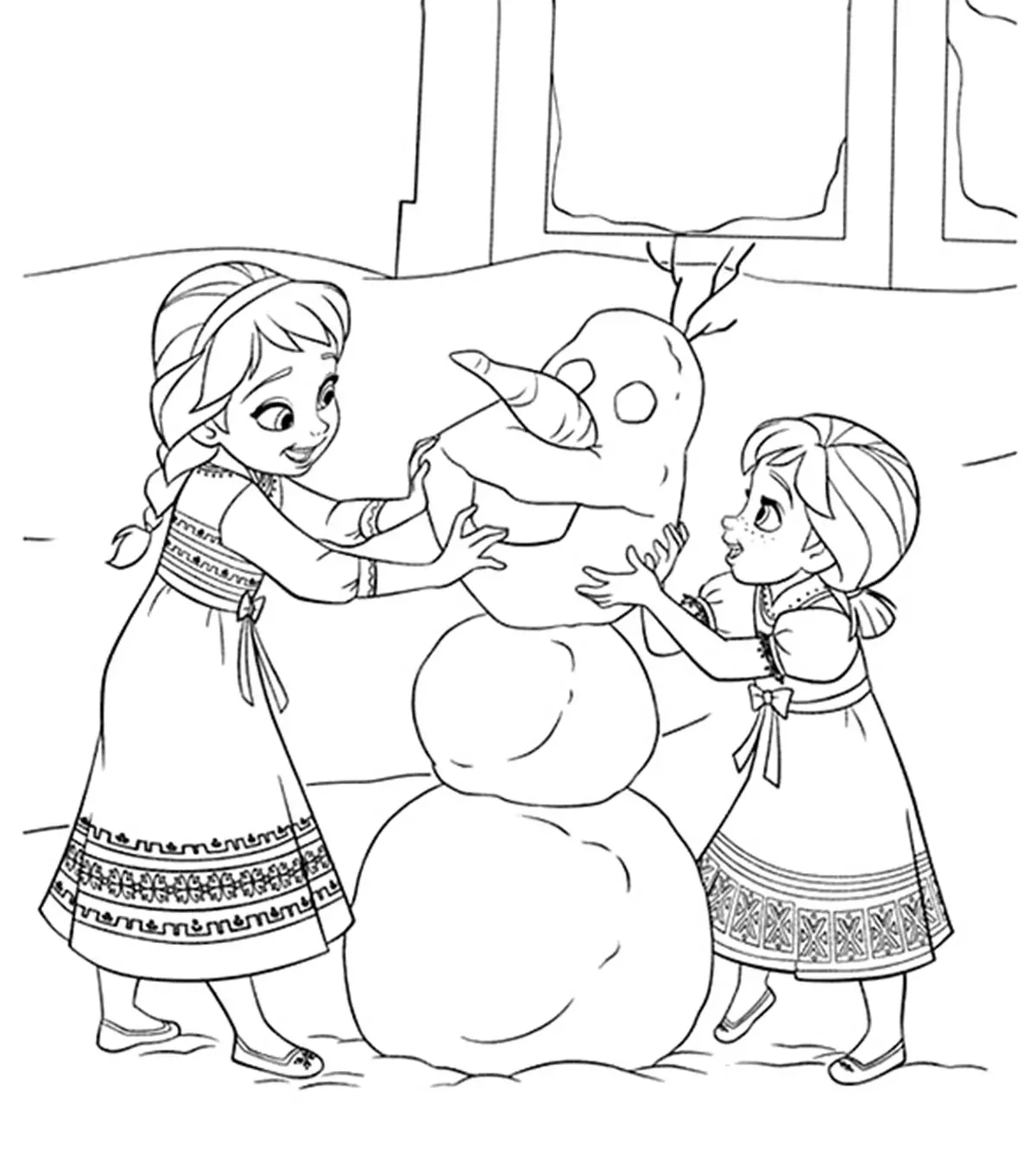 coloring pages princess elsa