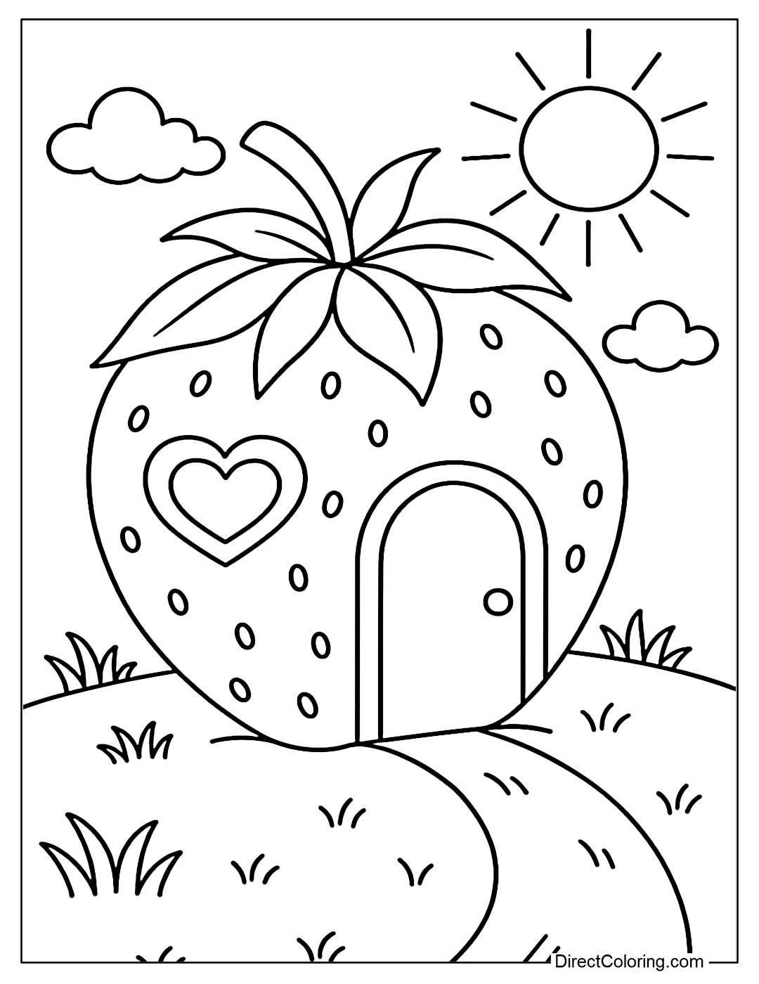 colouring pages of a house