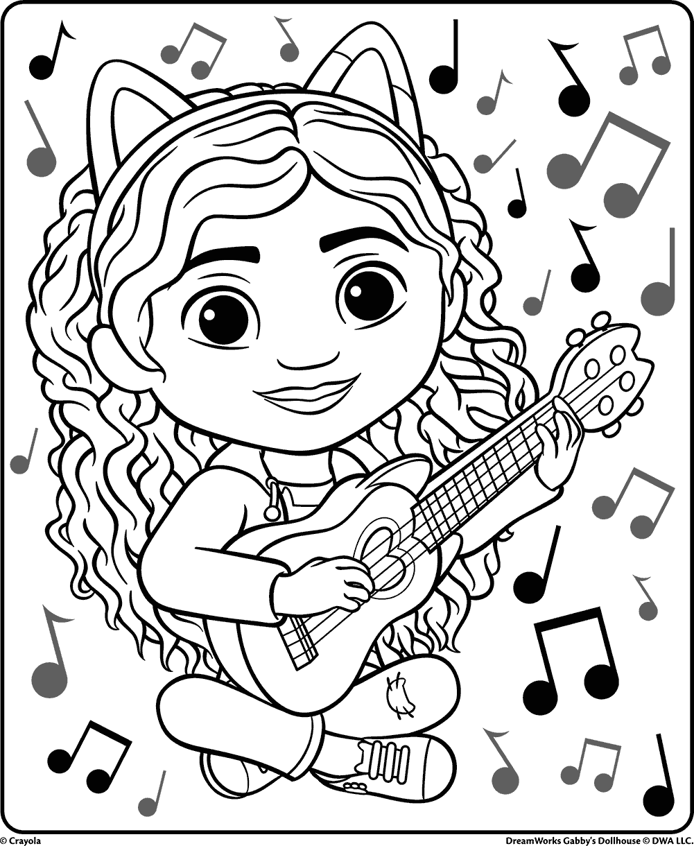 Gabby s Dollhouse Free Printable Coloring Page Gabby s Dollhouse Free Printable Coloring Page