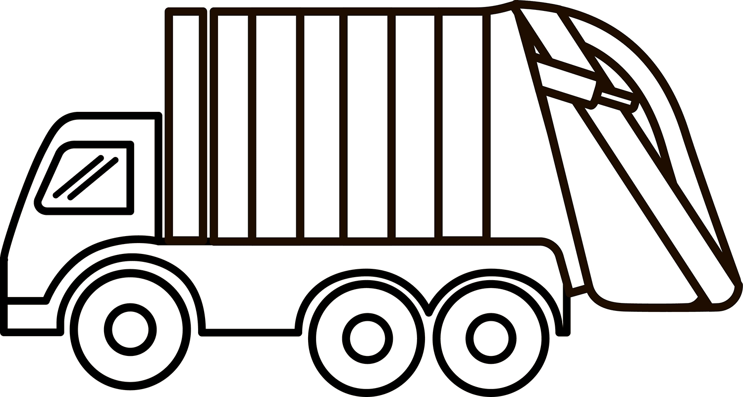 Garbage Truck Coloring Page Free Printable