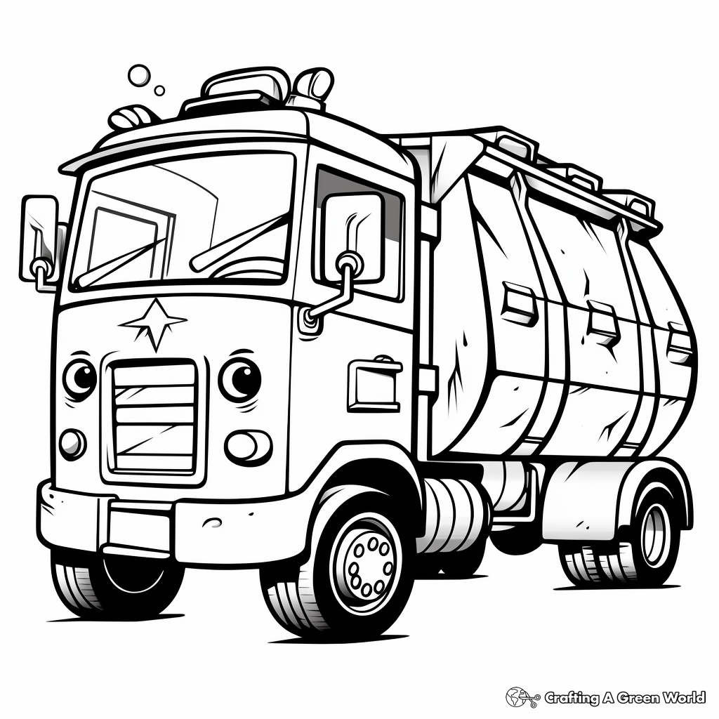 garbage truck coloring page