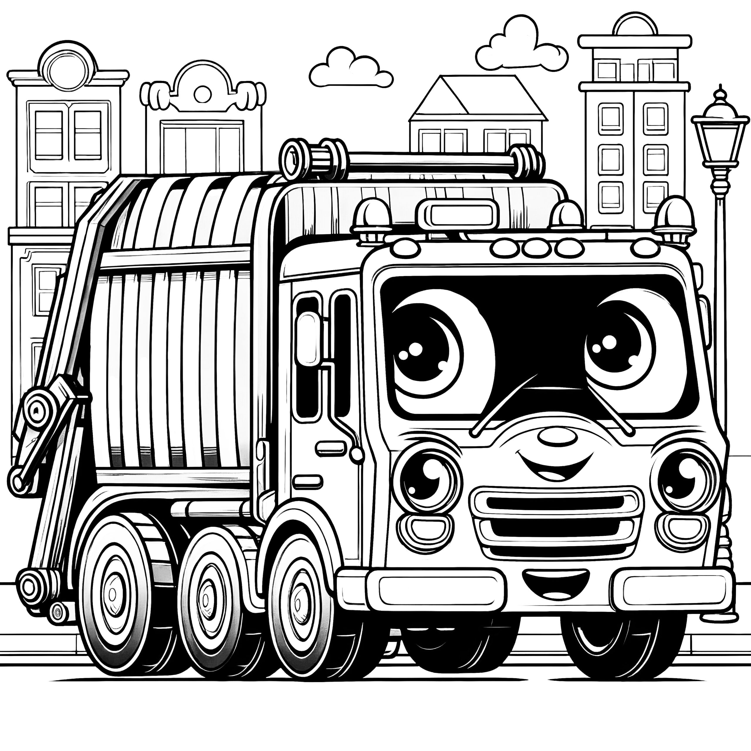 garbage truck coloring pages