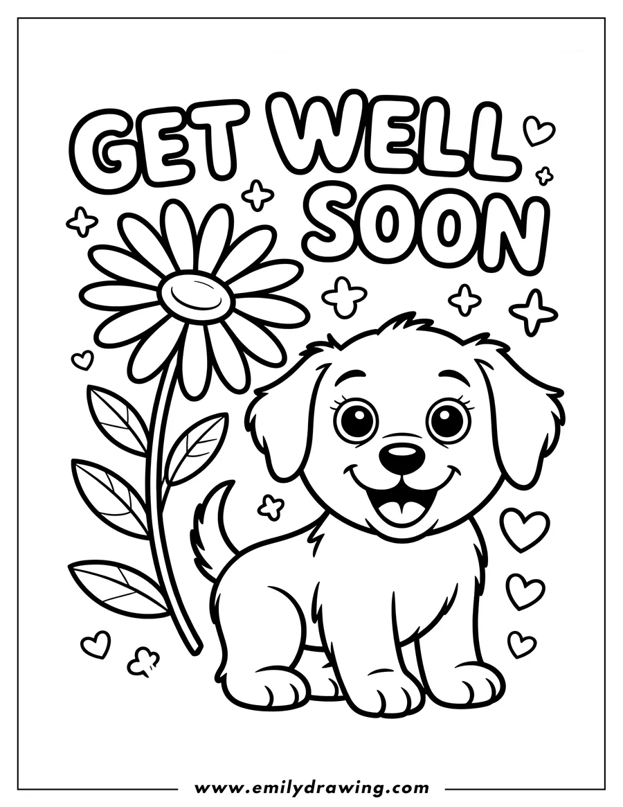 Get Well Soon Coloring Page Emily Drawing Get Well Soon Coloring Page Emily Drawing