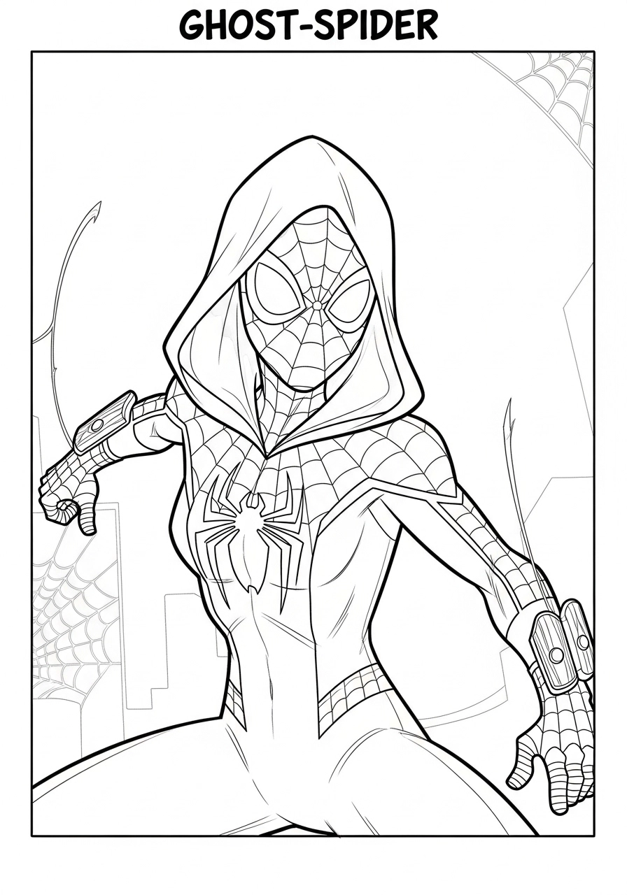 ghost spider coloring pages