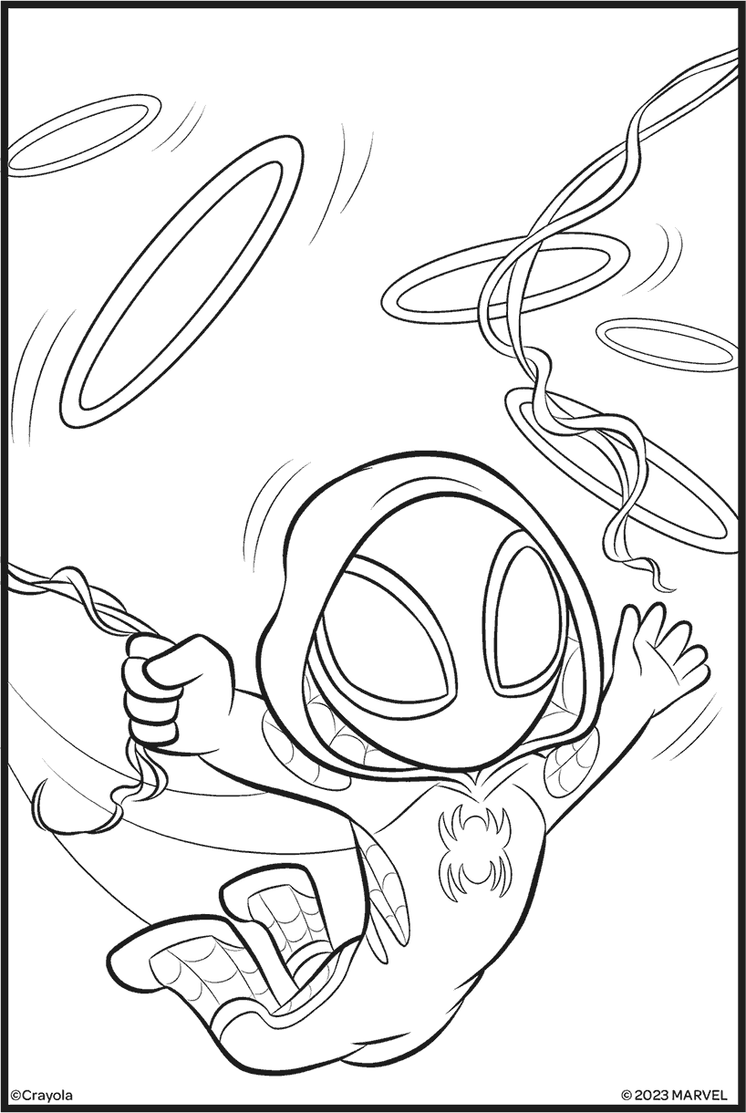 Ghost Spider Spidey And His Amazing Friends Coloring Page Ghost Spider Spidey And His Amazing Friends Coloring Page