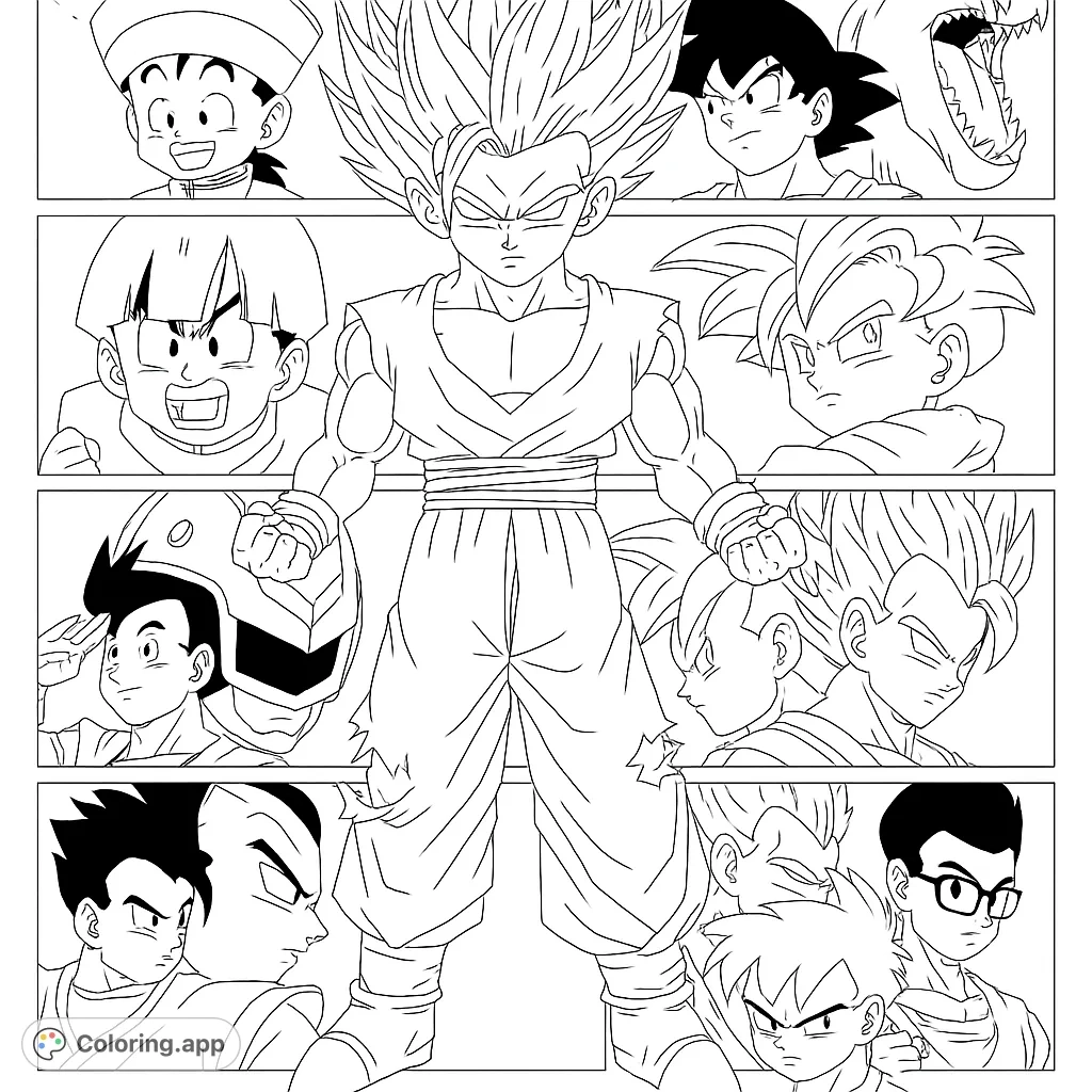 Gohan s Epic Evolution Coloring app