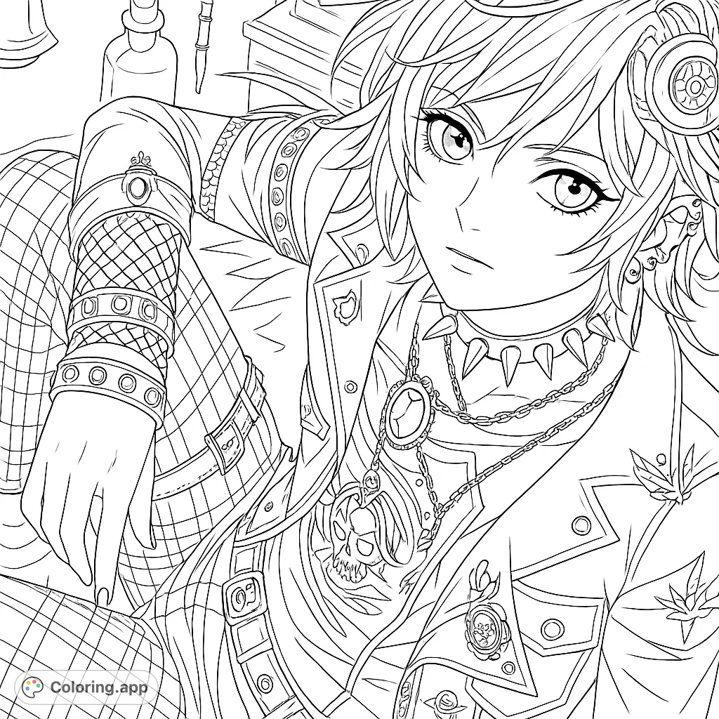 anime guy coloring pages
