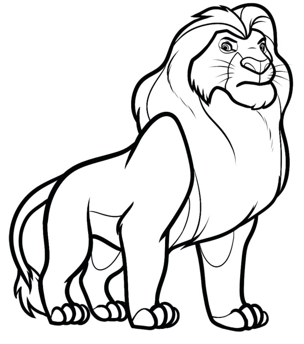 lion coloring book page