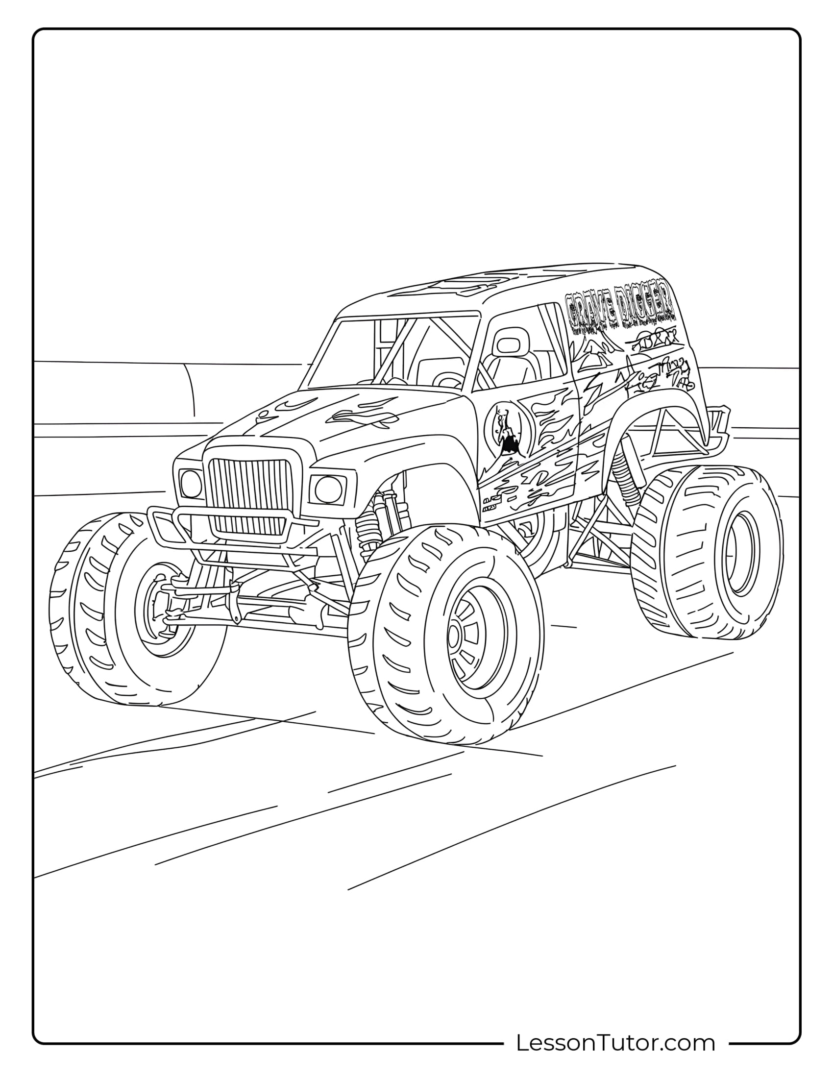 Grave Digger Coloring Pages Lesson Tutor
