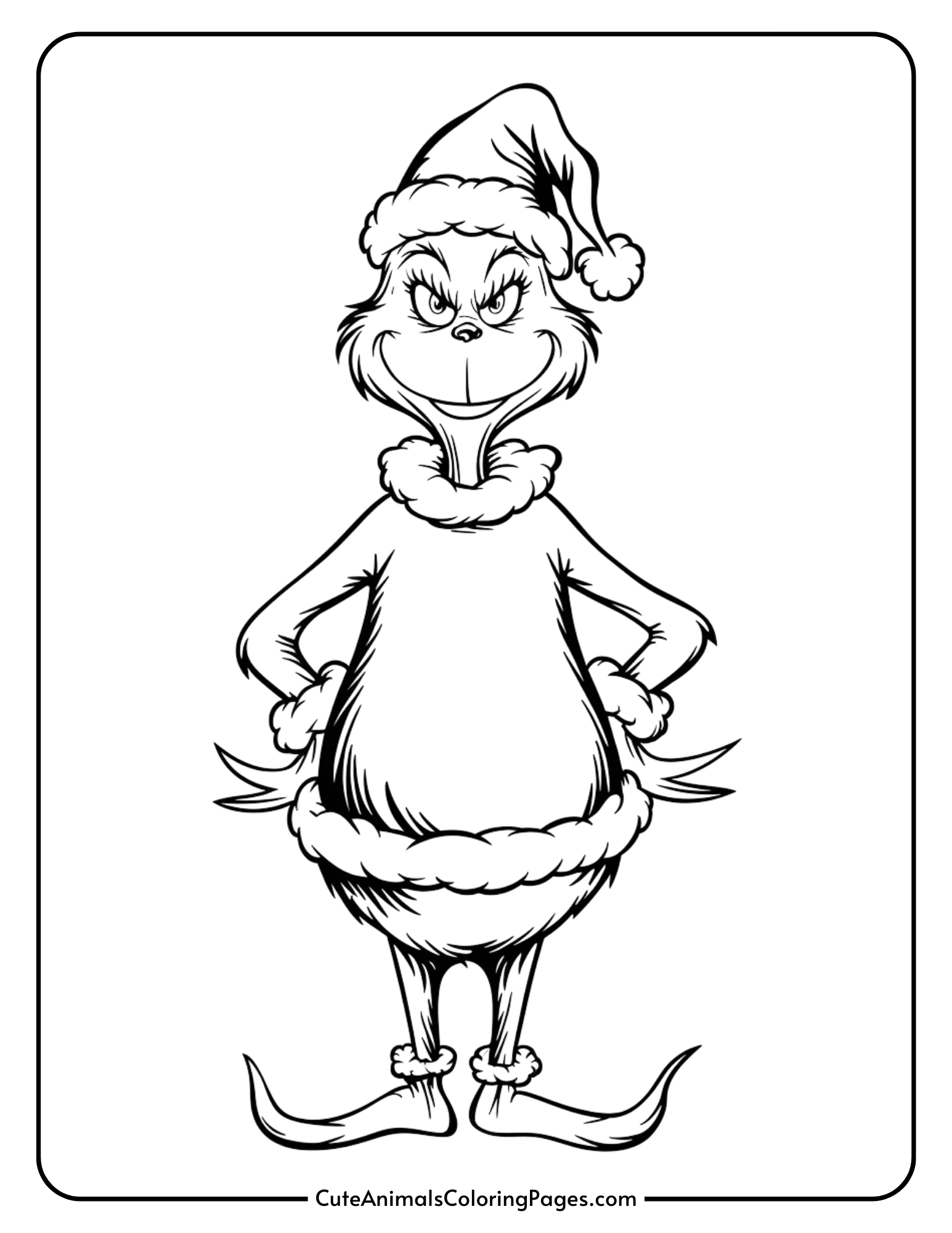 coloring pages of the grinch
