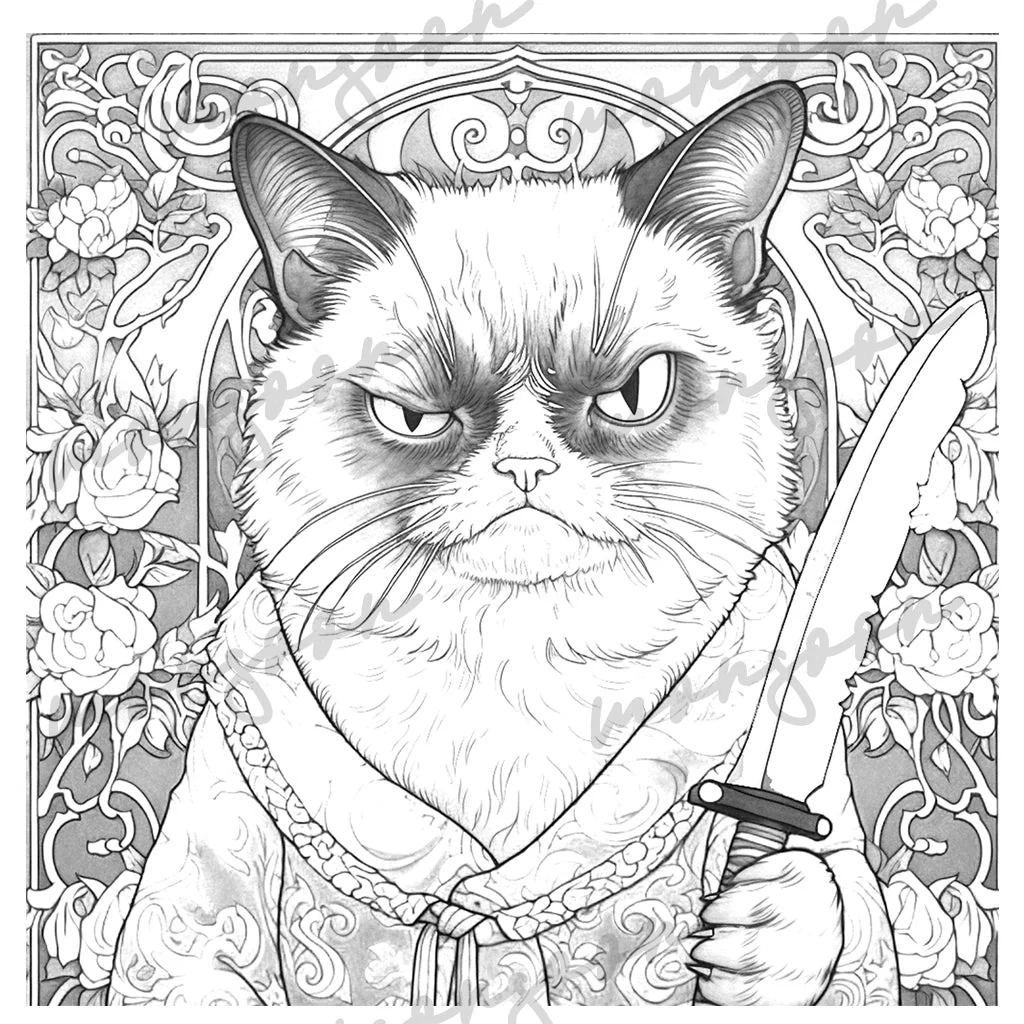 Grumpy Cats Coloring Book Grayscale Digital Monsoon Publishing USA meta Name keywords Content coloring Books For Adults Grayscale Coloring Books Digital Coloring Pages Download Zentangle Coloring Books Journals Notebooks 