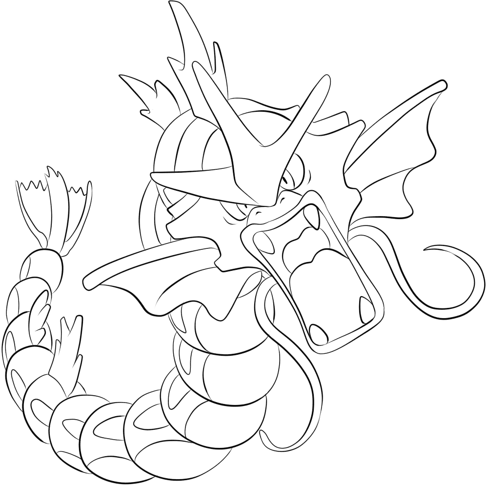 Gyarados Coloring Page Free Printable