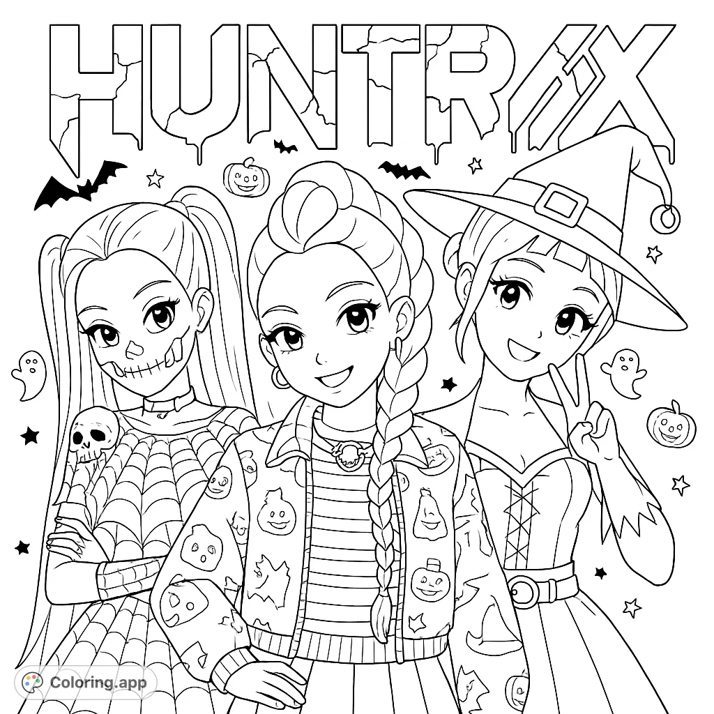 anime halloween coloring pages