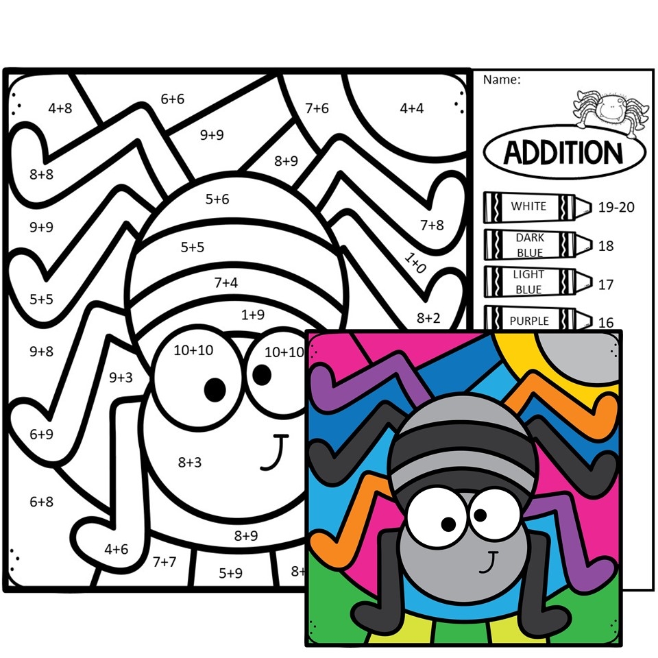 color by number halloween