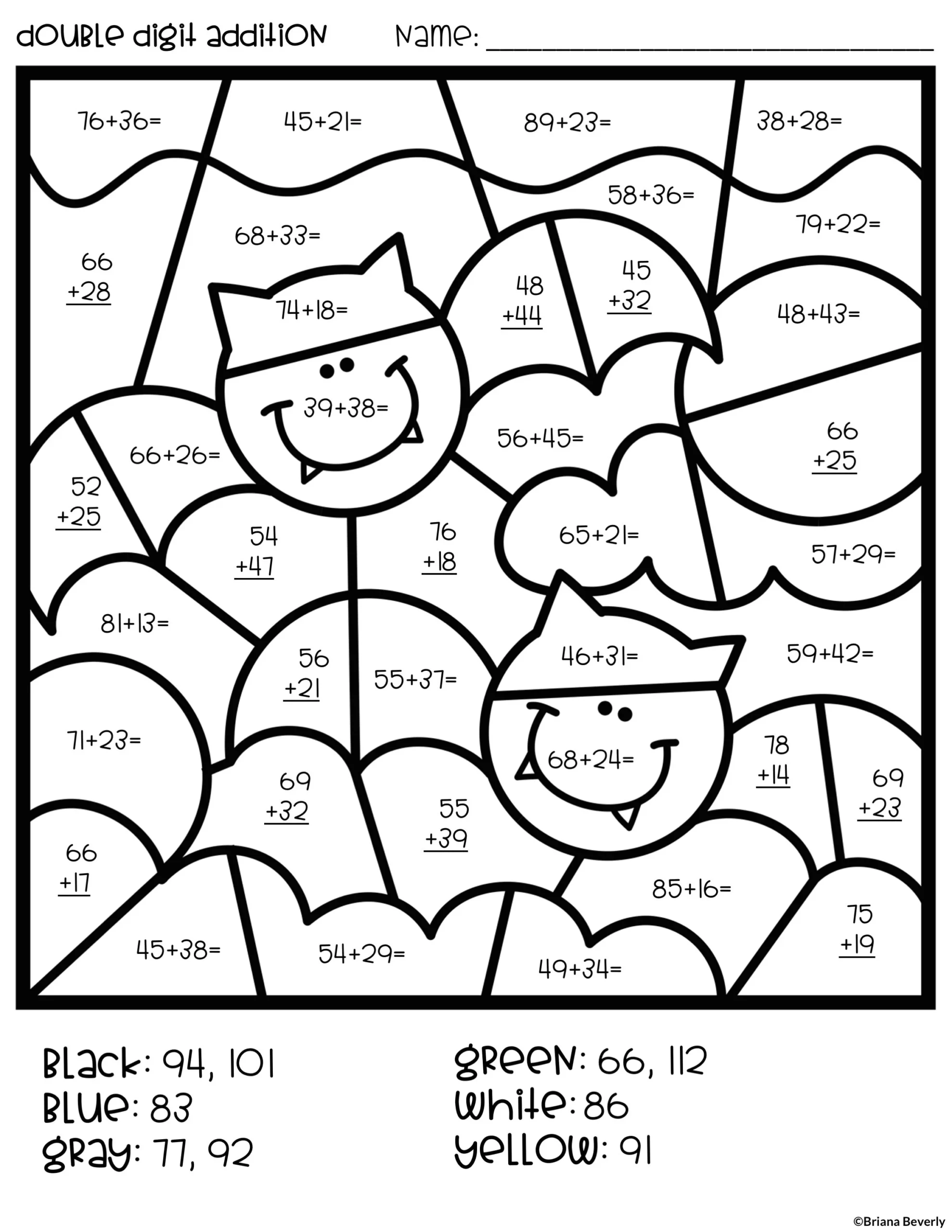 addition and subtraction color by number addition and subtraction color by number