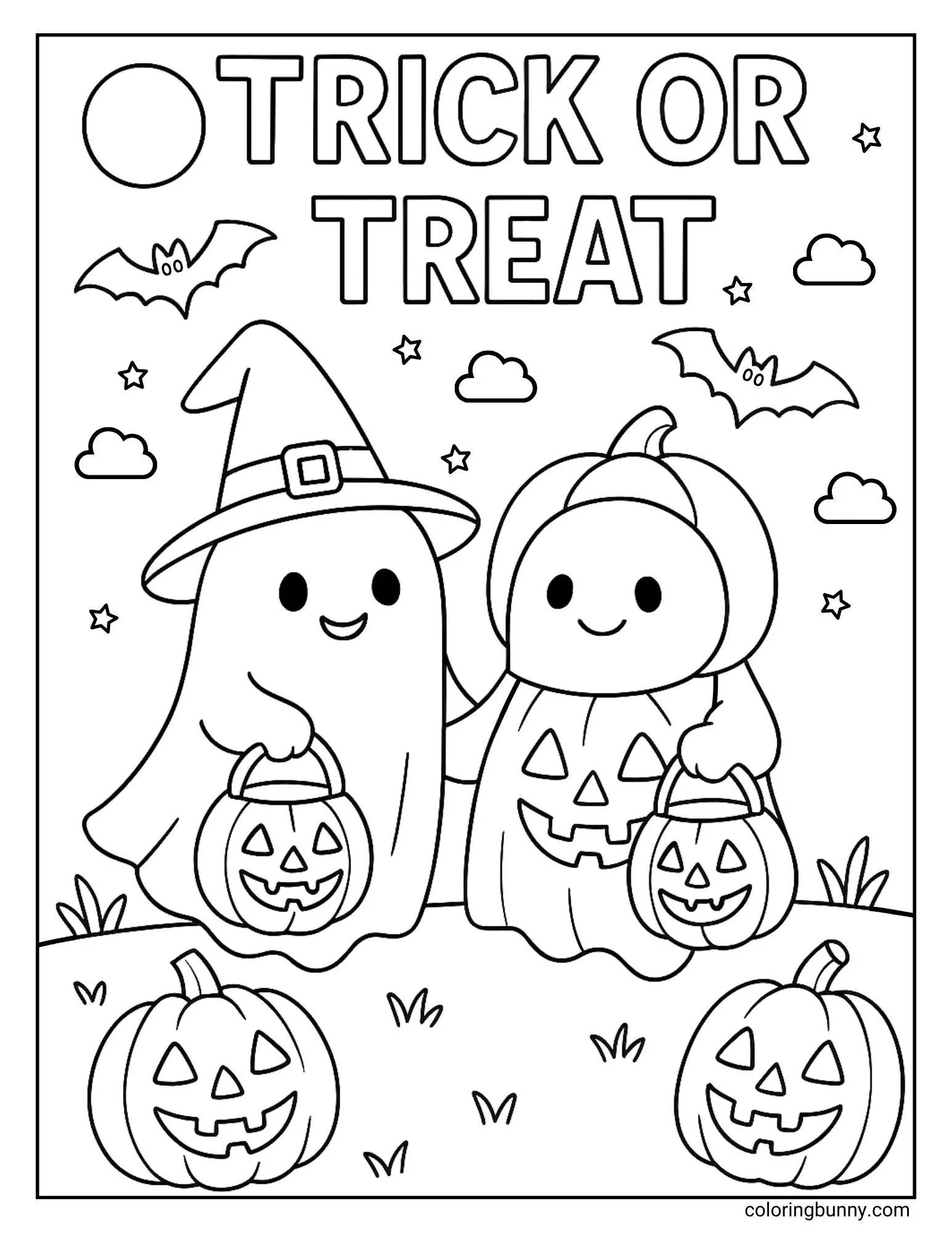 cute coloring pages for halloween