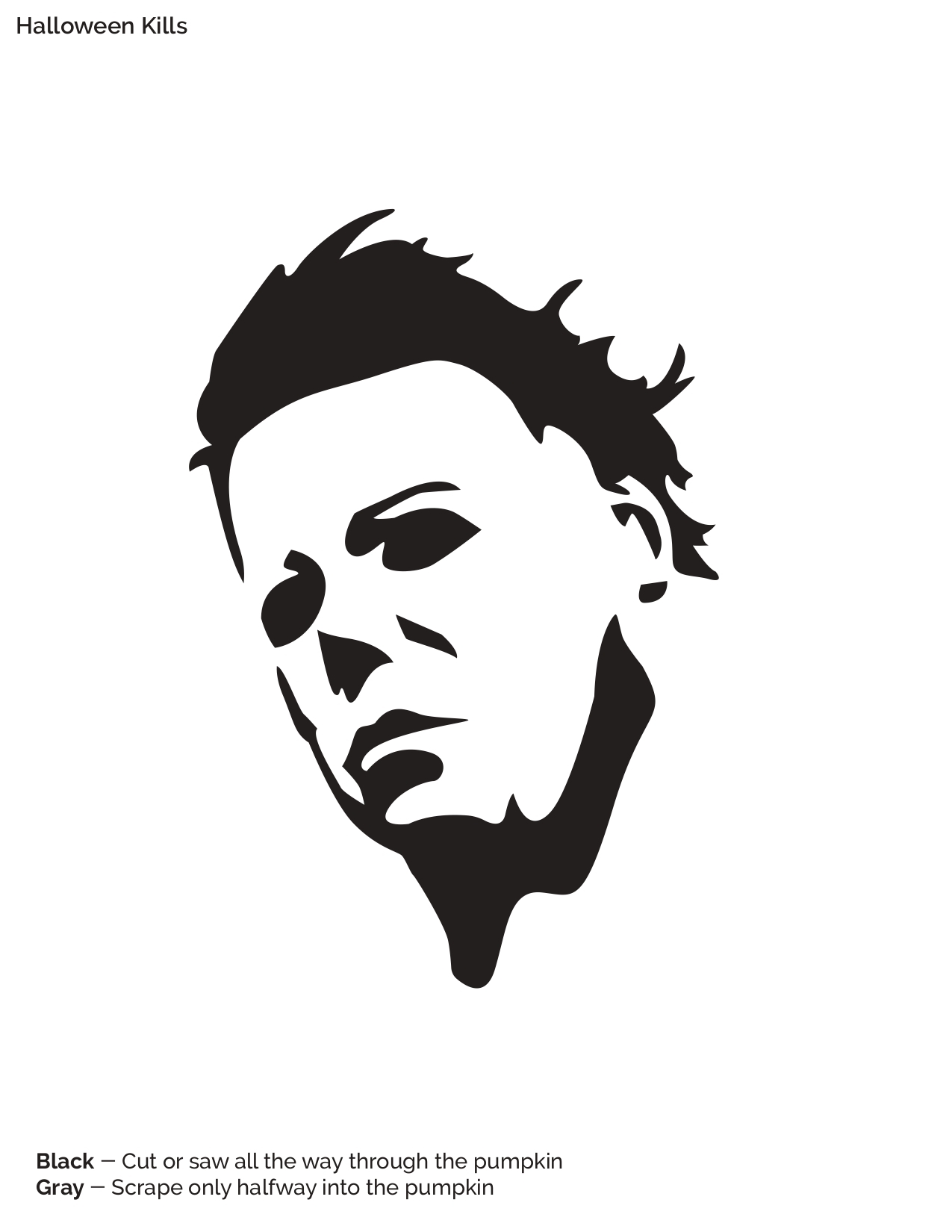 michael myers pumpkin carving pattern