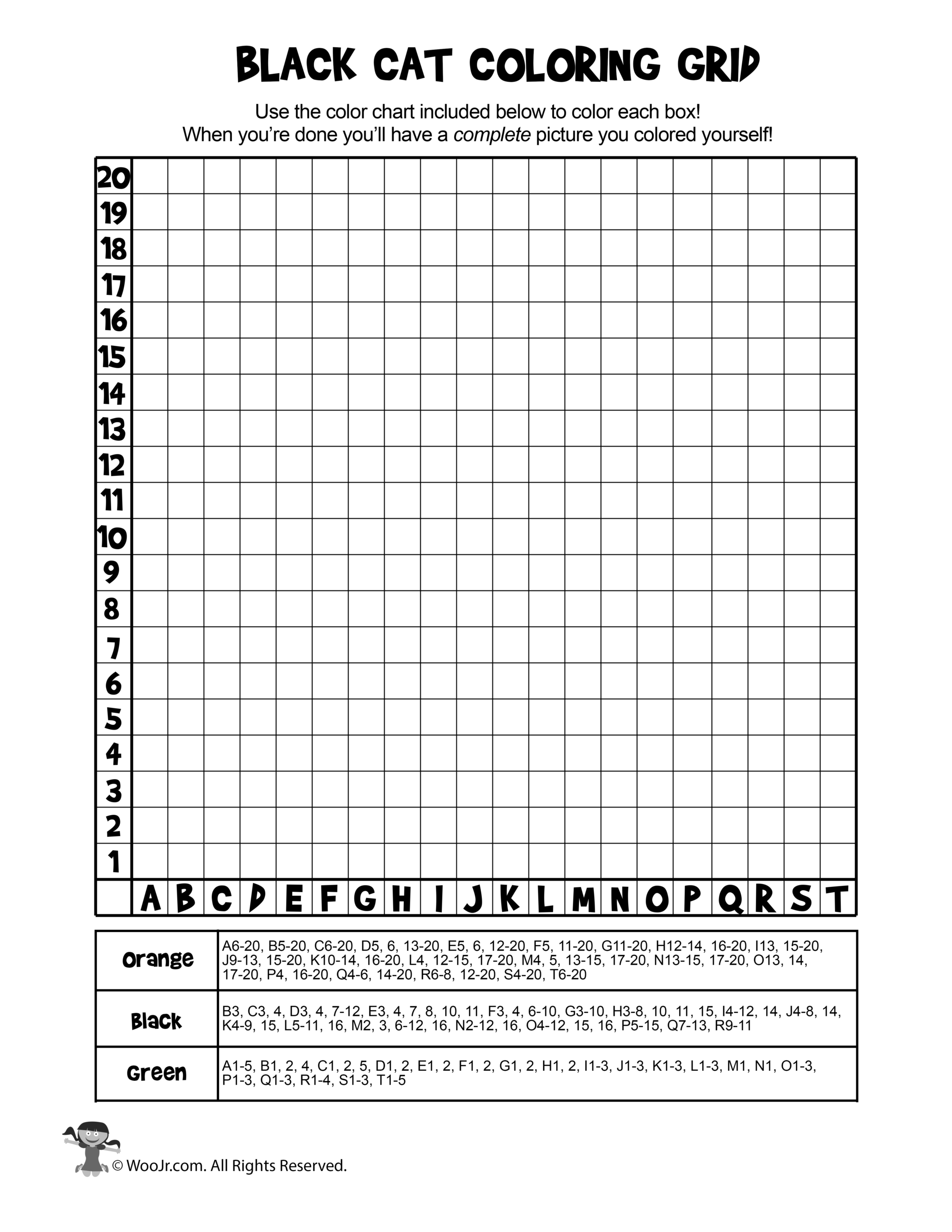 Halloween Mystery Pictures Grid Coloring Pages Woo Jr Kids Activities Children s Publishing