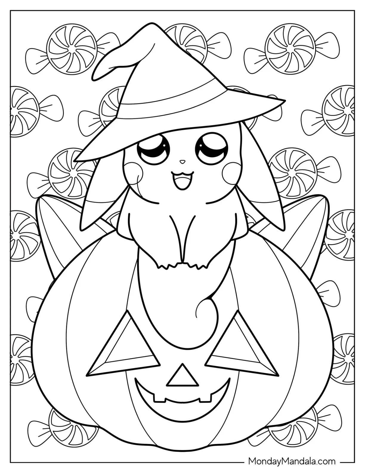Halloween Pokemon Coloring Pages Free PDF Printables 