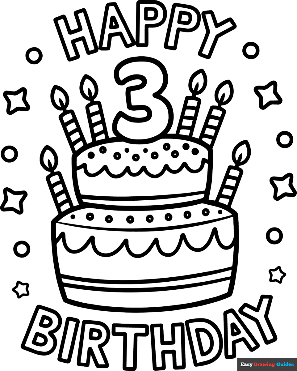happy birthday printable coloring page happy birthday printable coloring page