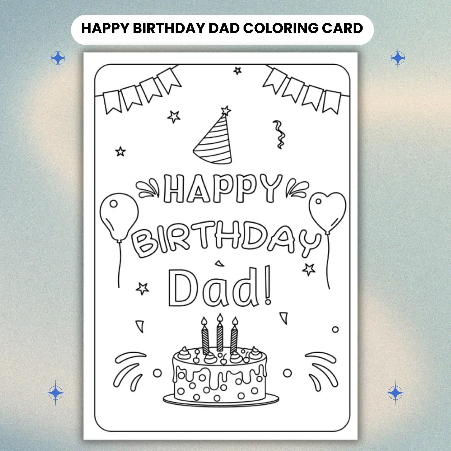happy birthday daddy coloring pages