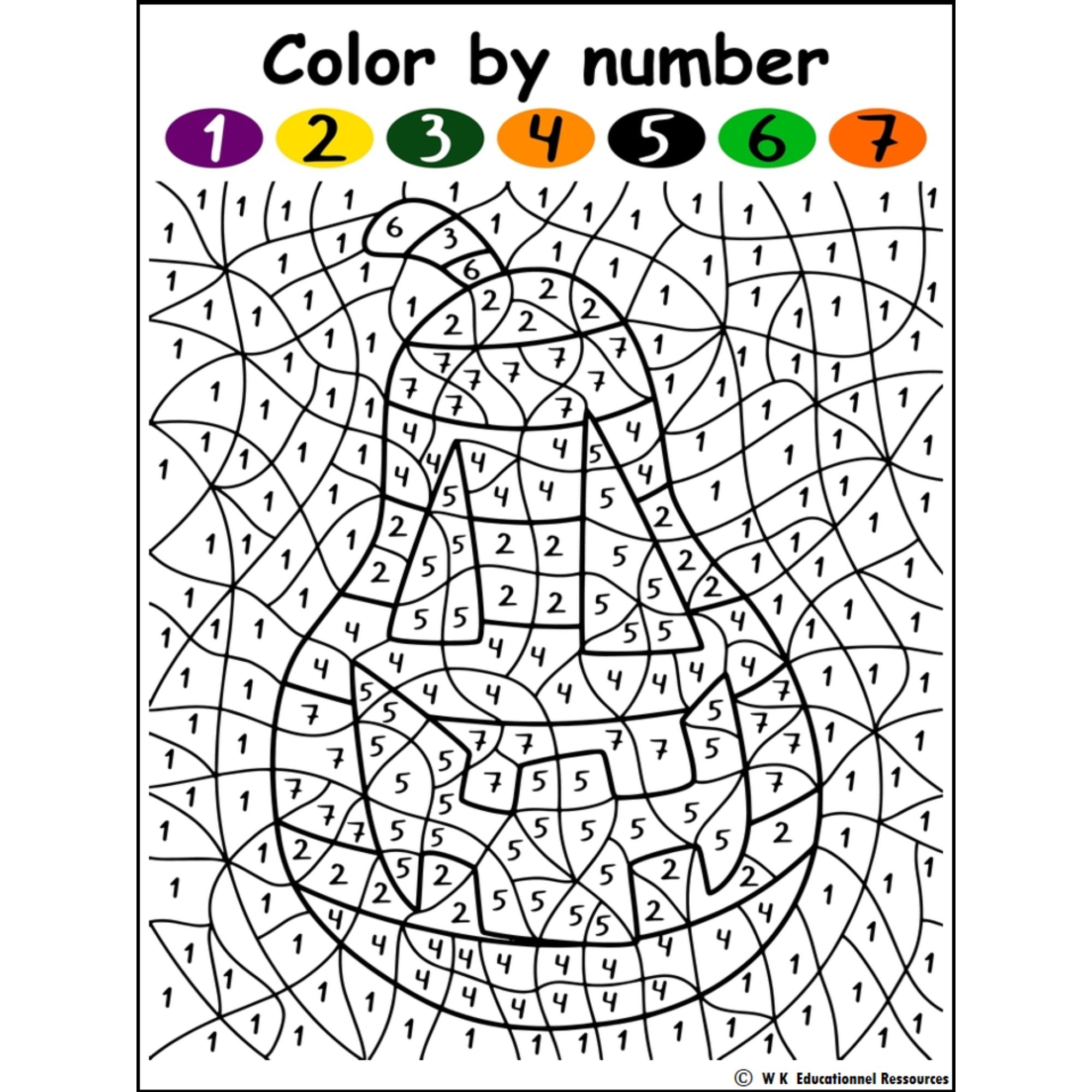 Happy Halloween Color By Number Coloring Page 1 10 Activities Printable Made By Teachers