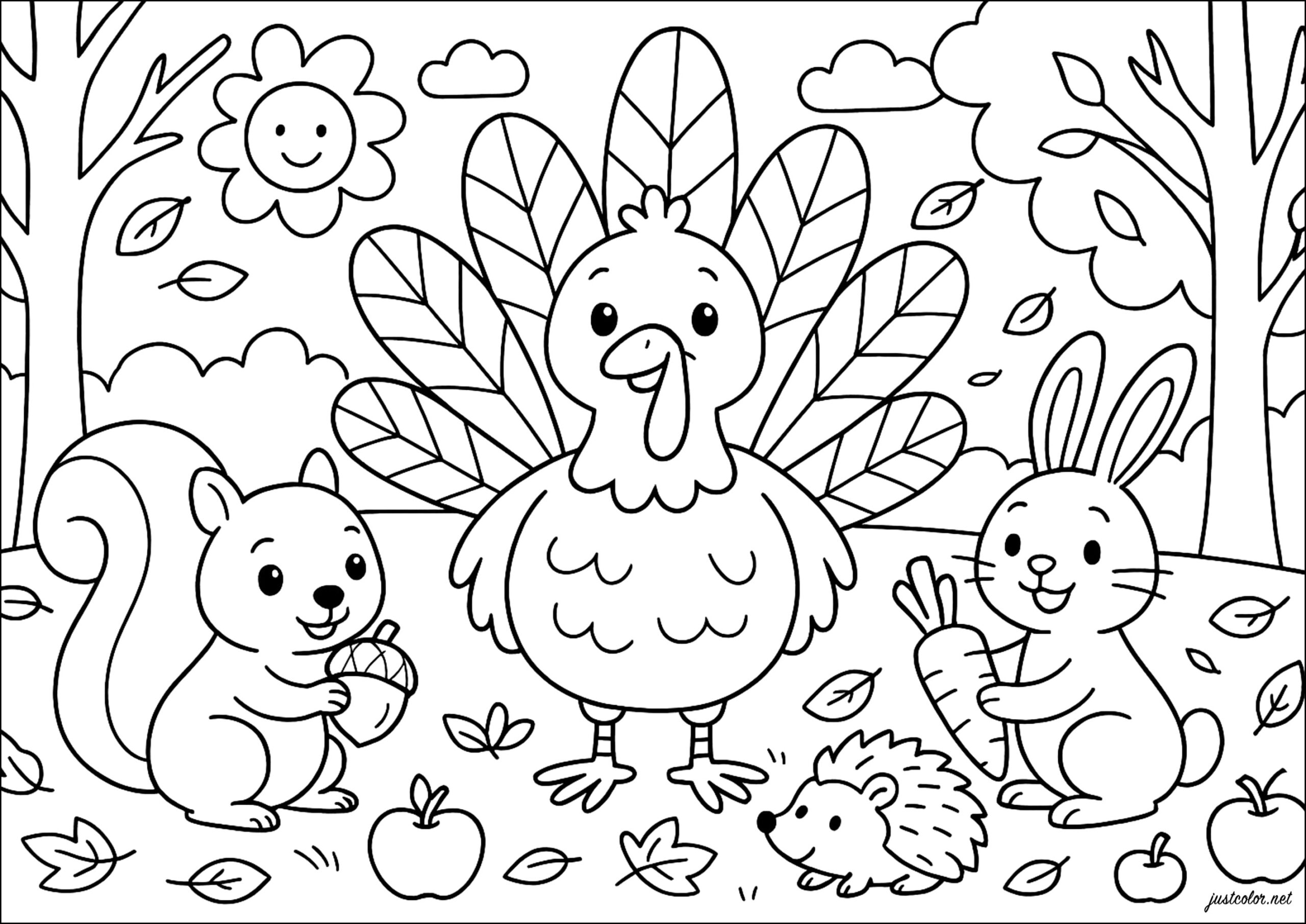 free printable coloring pages thanksgiving