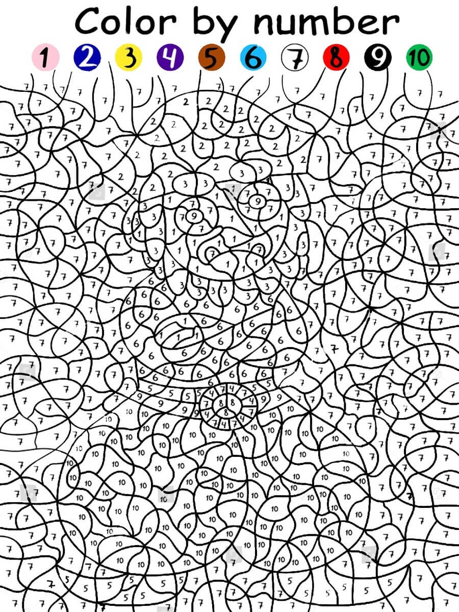 Hard amp Difficult Color By Number ColoringbyNumber Com Worksheets Library