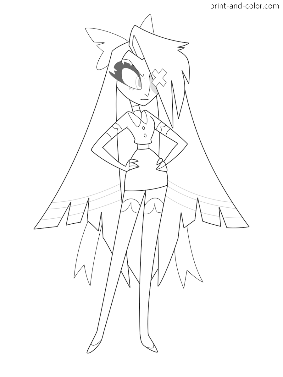 hazbin hotel coloring pages