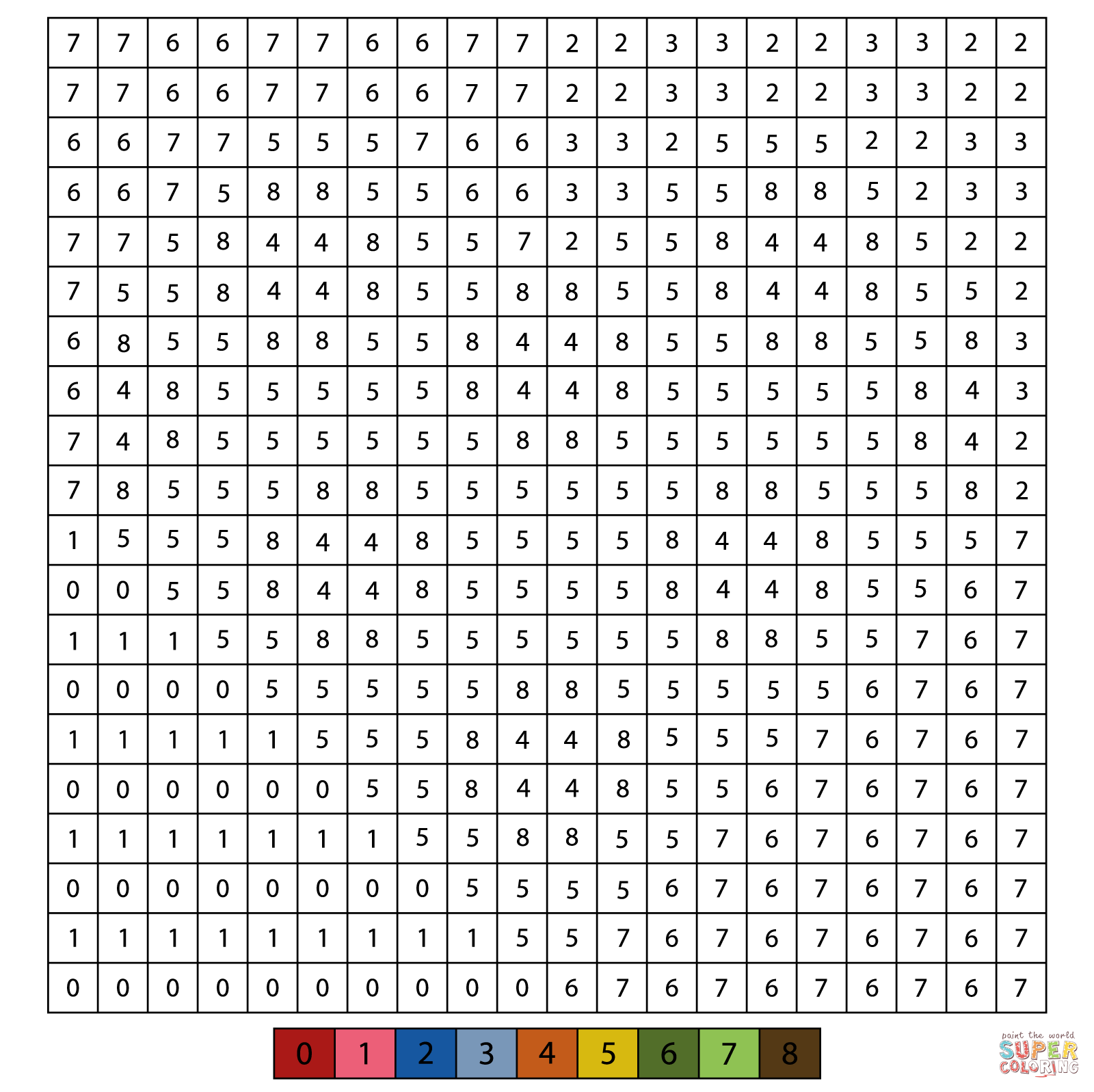 Heart Color By Number Coloring Page Free Printable